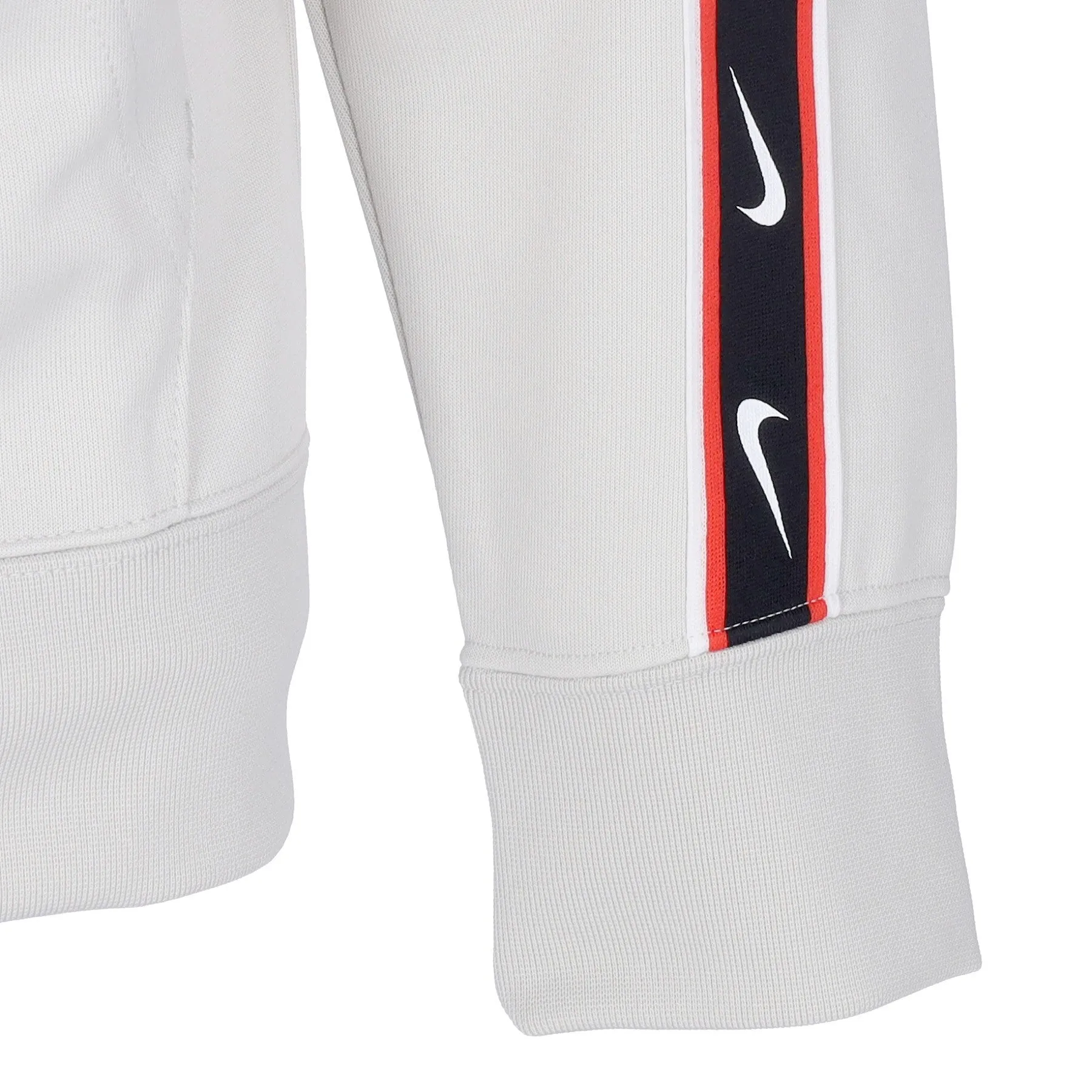 Giacca Tuta Cappuccio Uomo Sportswear Repeat Sw Pk Full-zip Hoodie Light Bone/black/white