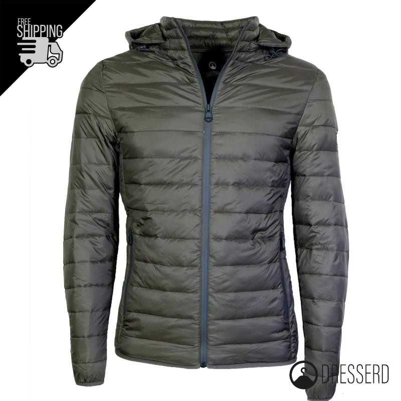 Giubbotto Piumino Uomo Con Cappuccio 100 Grammi Bomber Dresserd