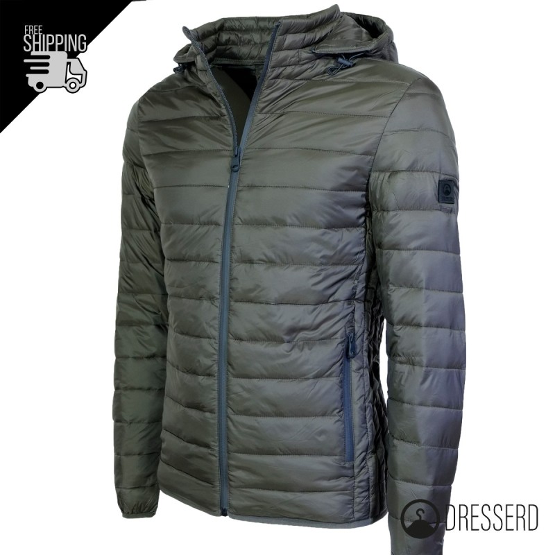 Giubbotto Piumino Uomo Con Cappuccio 100 Grammi Bomber Dresserd
