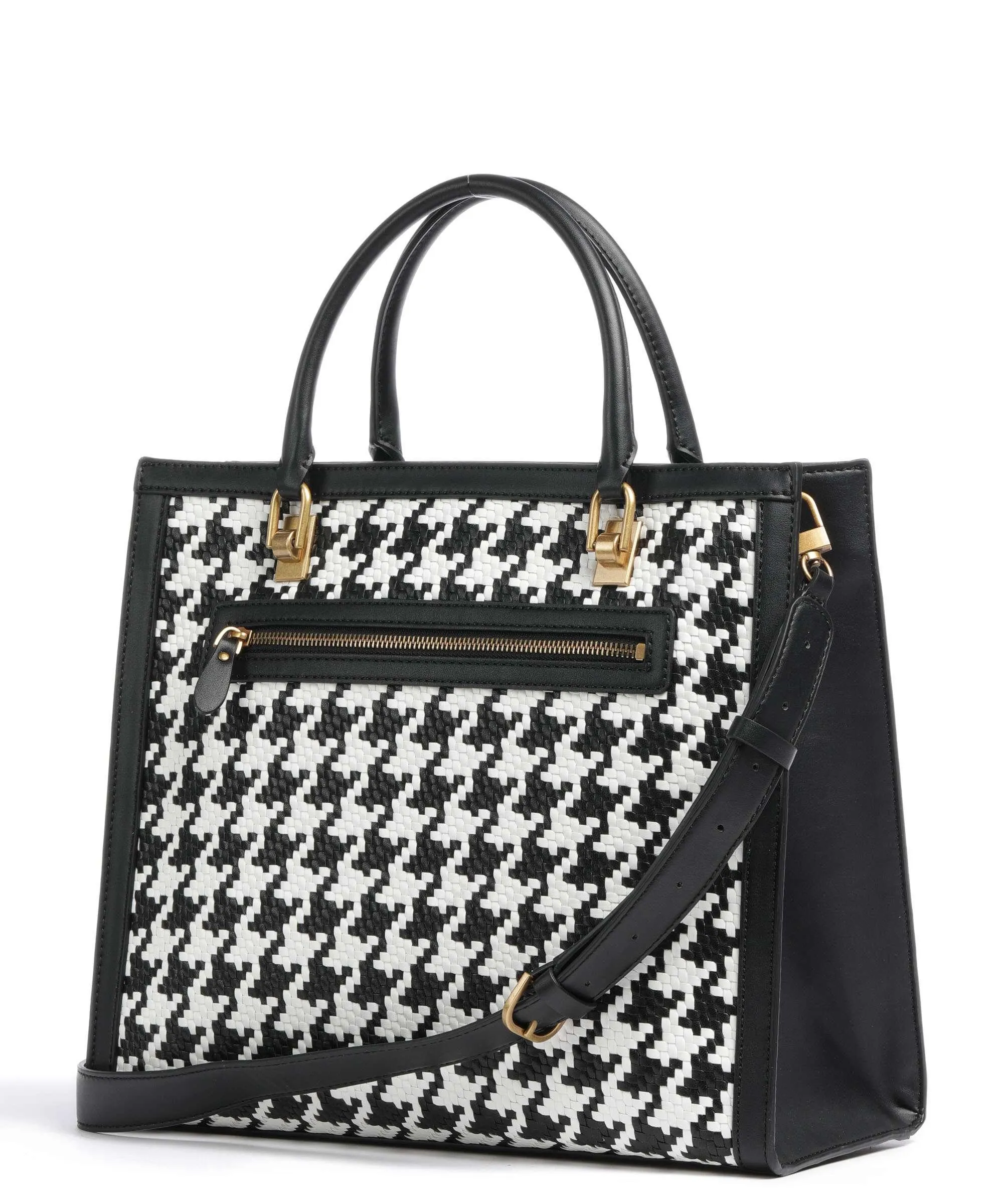  Guess Abey Borsa a mano pelle sintetica nero/bianco  