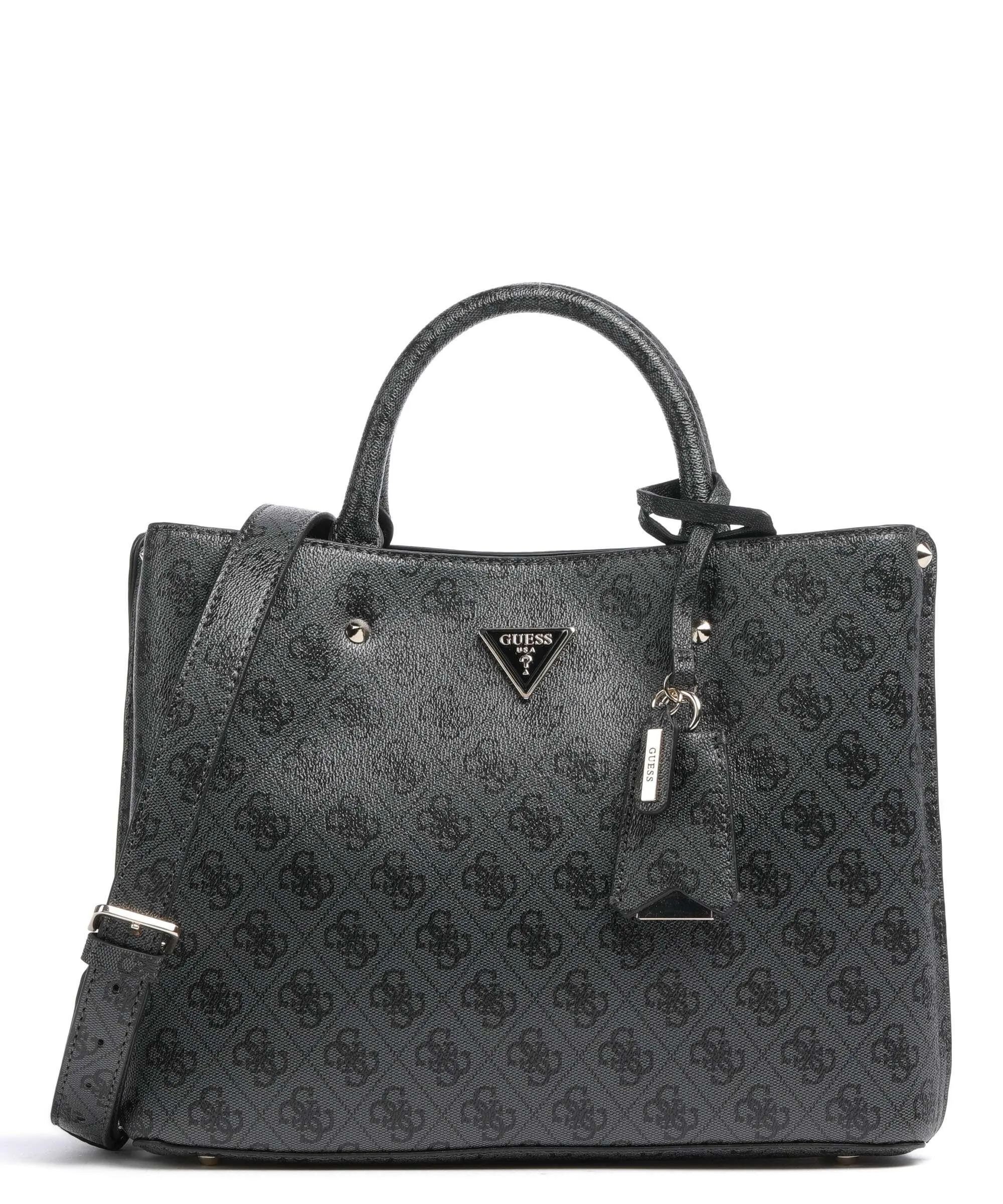  Guess Meridian Borsa a mano pelle sintetica grigio scuro  