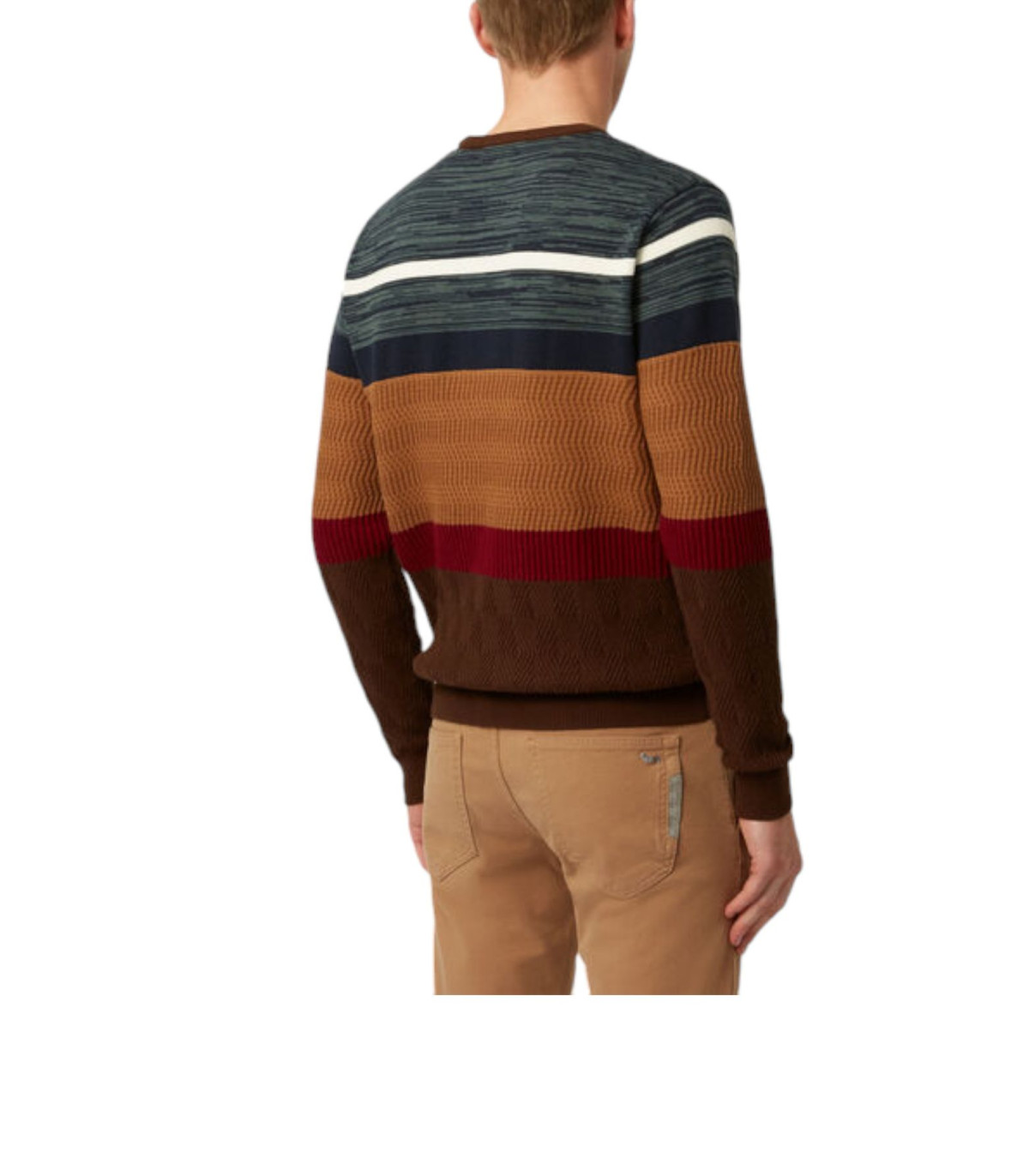 Harmont & Blaine Uomo Maglione A Girocollo Con Bande Orizzontali