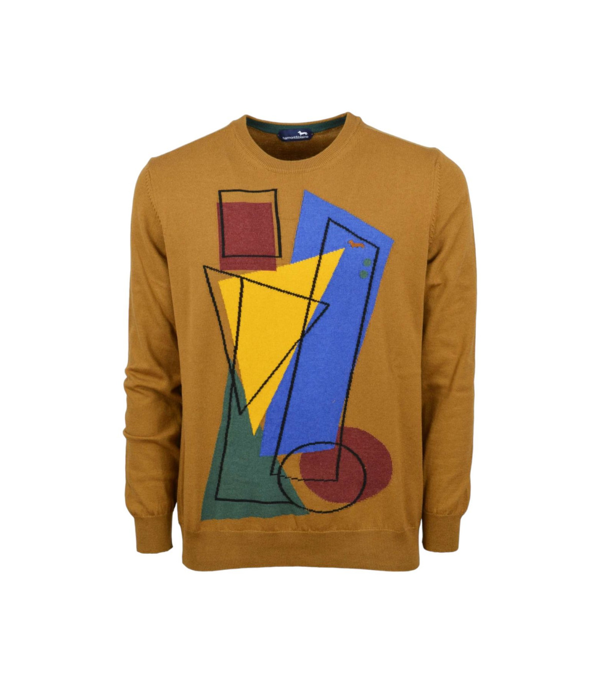 Harmont & Blaine Uomo Maglione A Girocollo Con Intarsio Geometrico