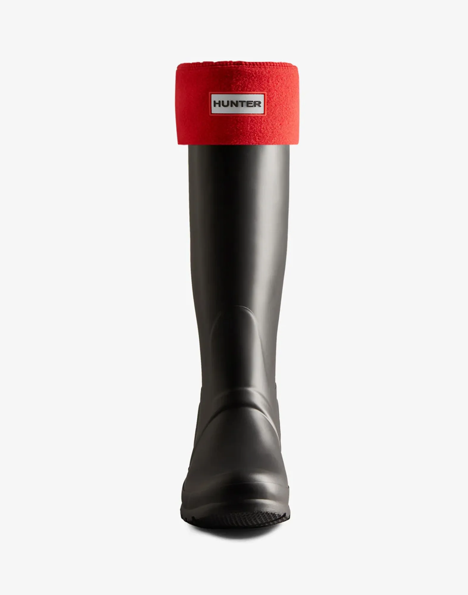 HUNTER Calze Alte con Polsino in Pile Riciclato Military Red