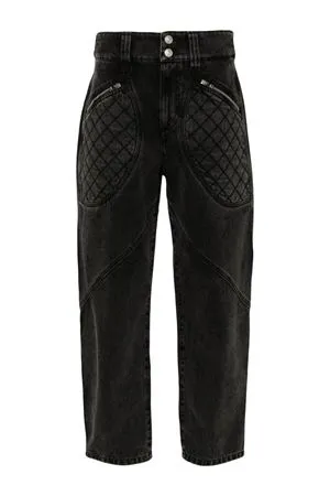 ISABEL MARANT Abbigliamento,Jeans Jeans Catarina in cotone grigio scuro 