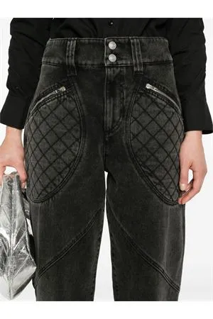 ISABEL MARANT Abbigliamento,Jeans Jeans Catarina in cotone grigio scuro 