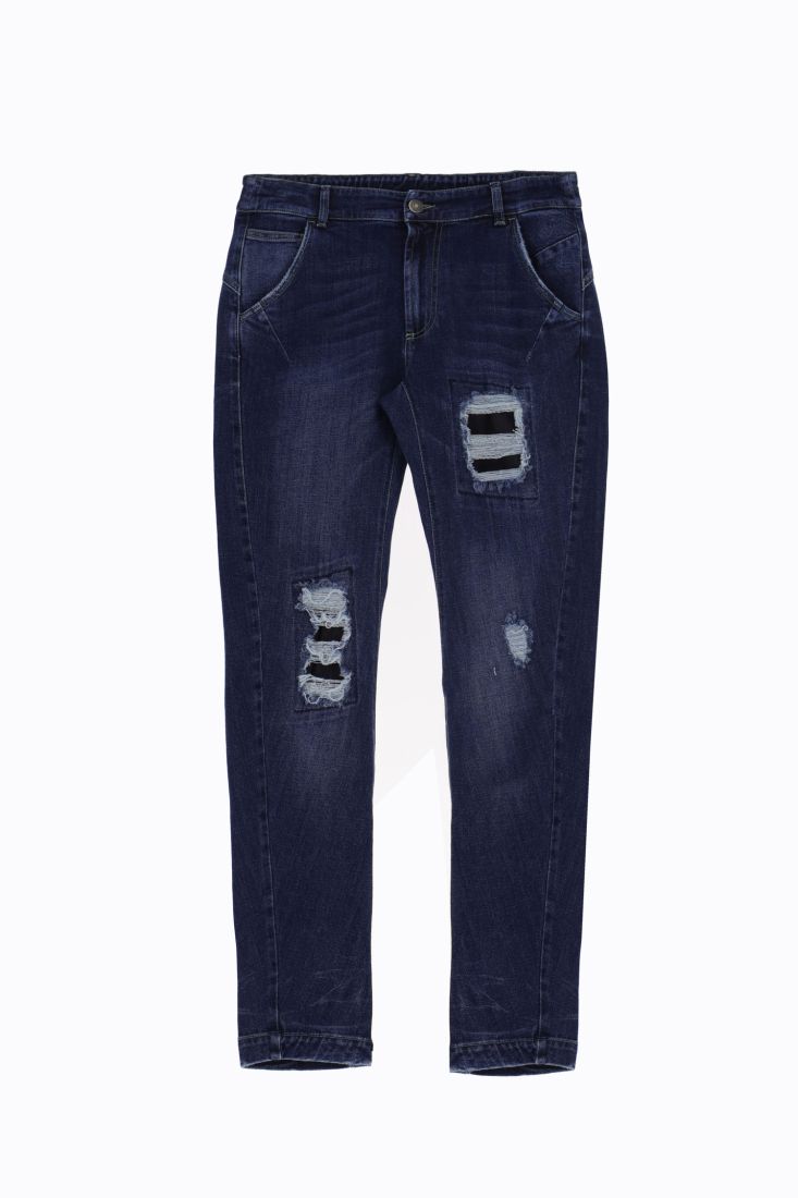 Jeans slim-fit con dettaglio strappi