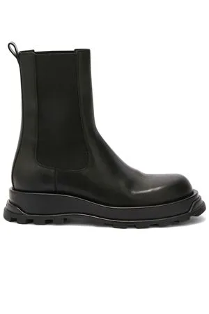 JIL SANDER Calzature,Stivali Stivaletti in pelle nero 