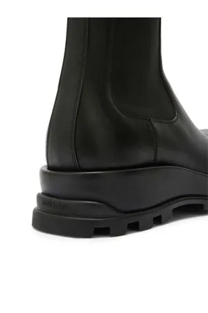 JIL SANDER Calzature,Stivali Stivaletti in pelle nero 