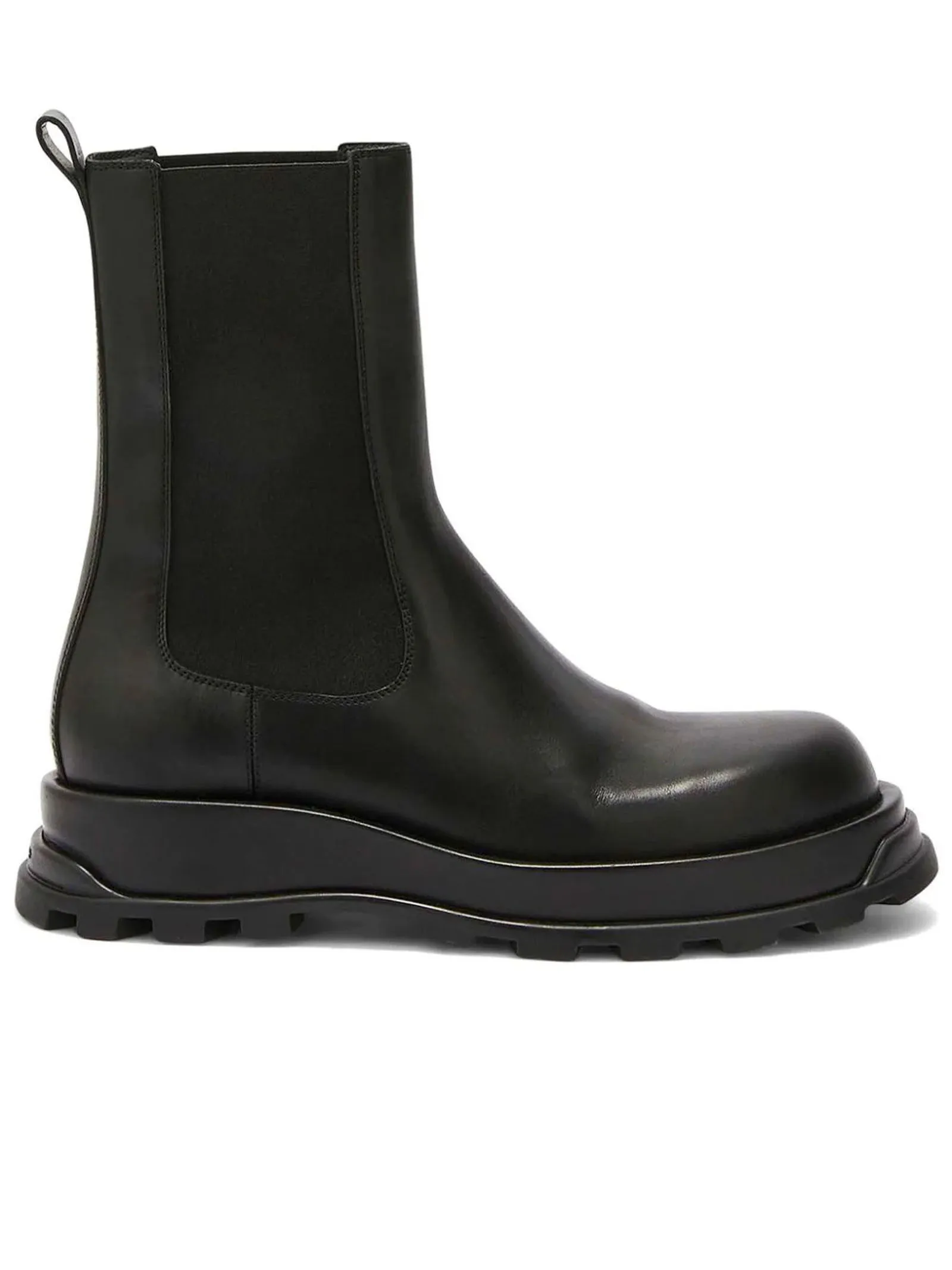 JIL SANDER Calzature,Stivali Stivaletti in pelle nero 