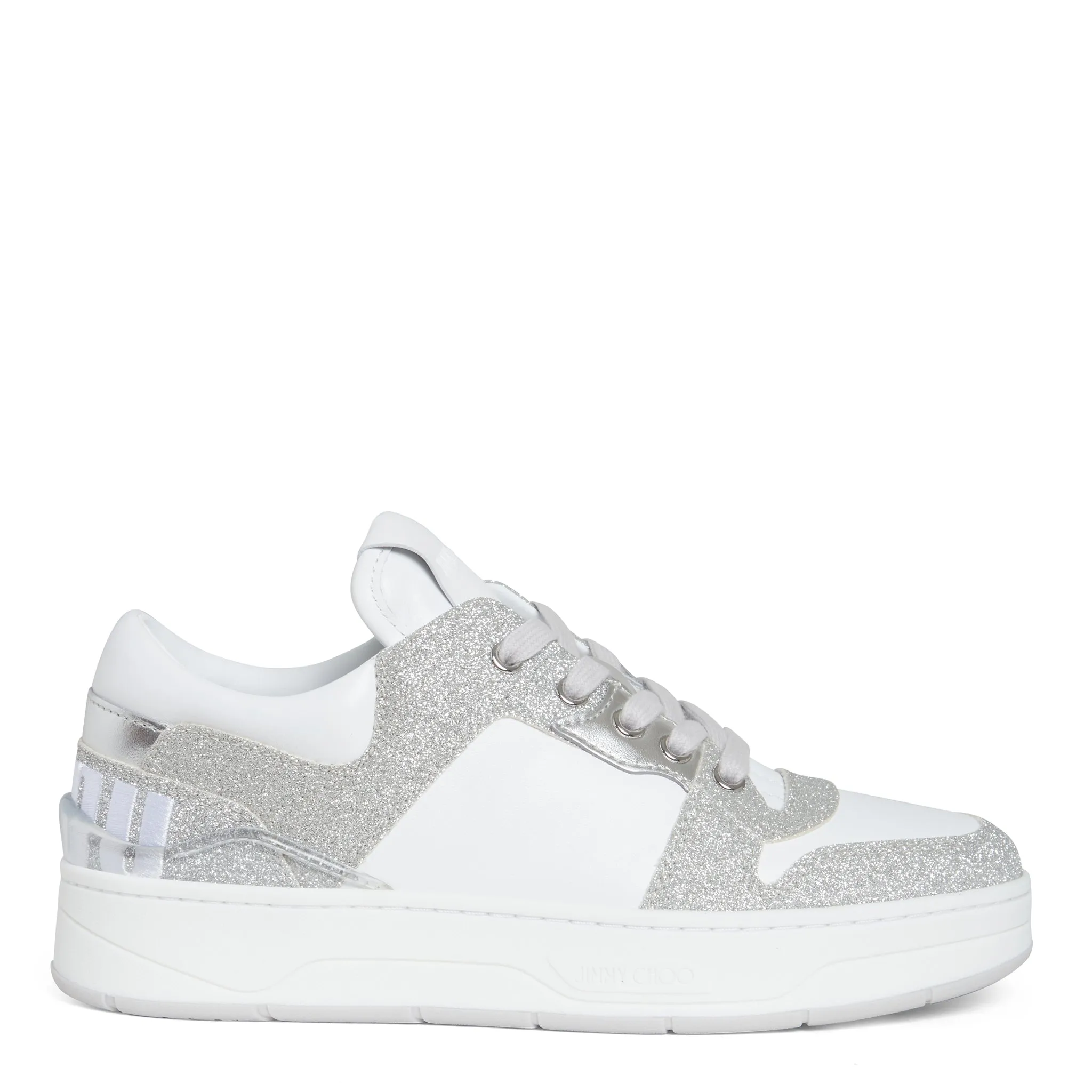 JIMMY CHOO  Sneakers ''Florent'' in pelle bianca