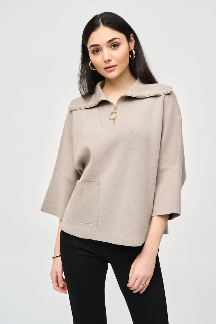 JOSEPH RIBKOFF Maglia donna zip over MAGLIONE TOP 243954