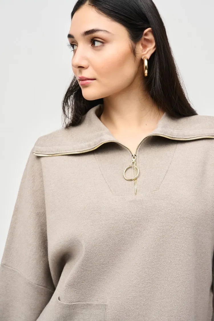 JOSEPH RIBKOFF Maglia donna zip over MAGLIONE TOP 243954