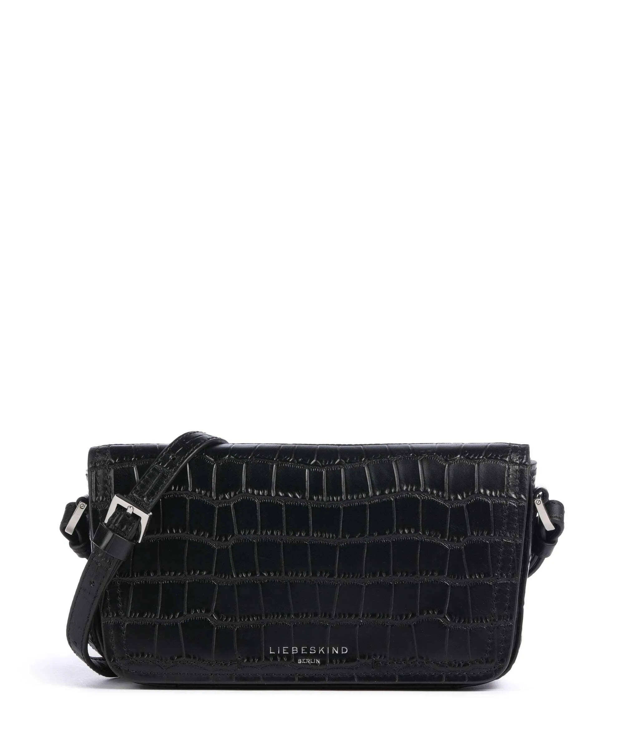  Liebeskind Chudy Croco S Borsa a tracolla pelle in rilievo nero  