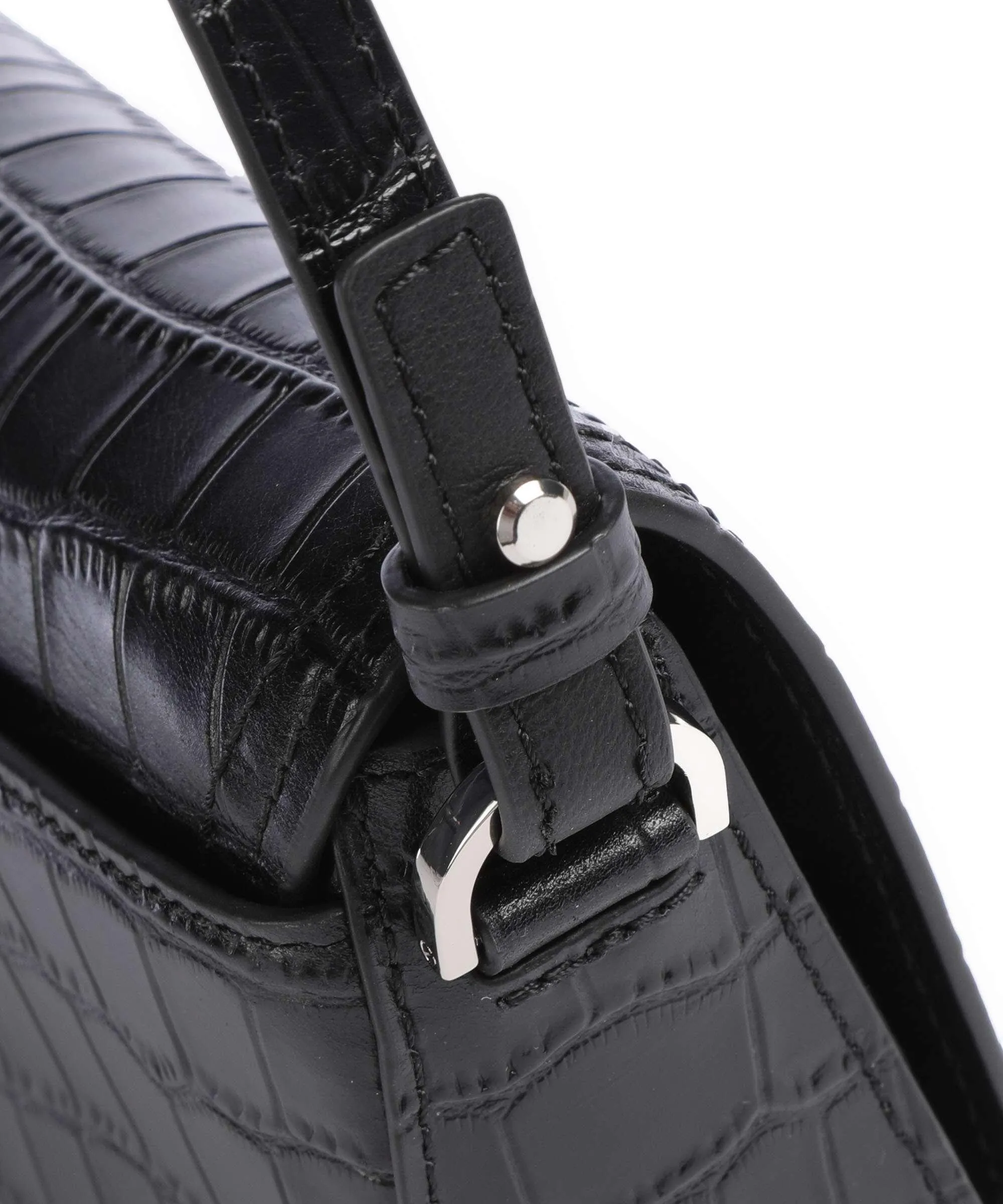  Liebeskind Chudy Croco S Borsa a tracolla pelle in rilievo nero  