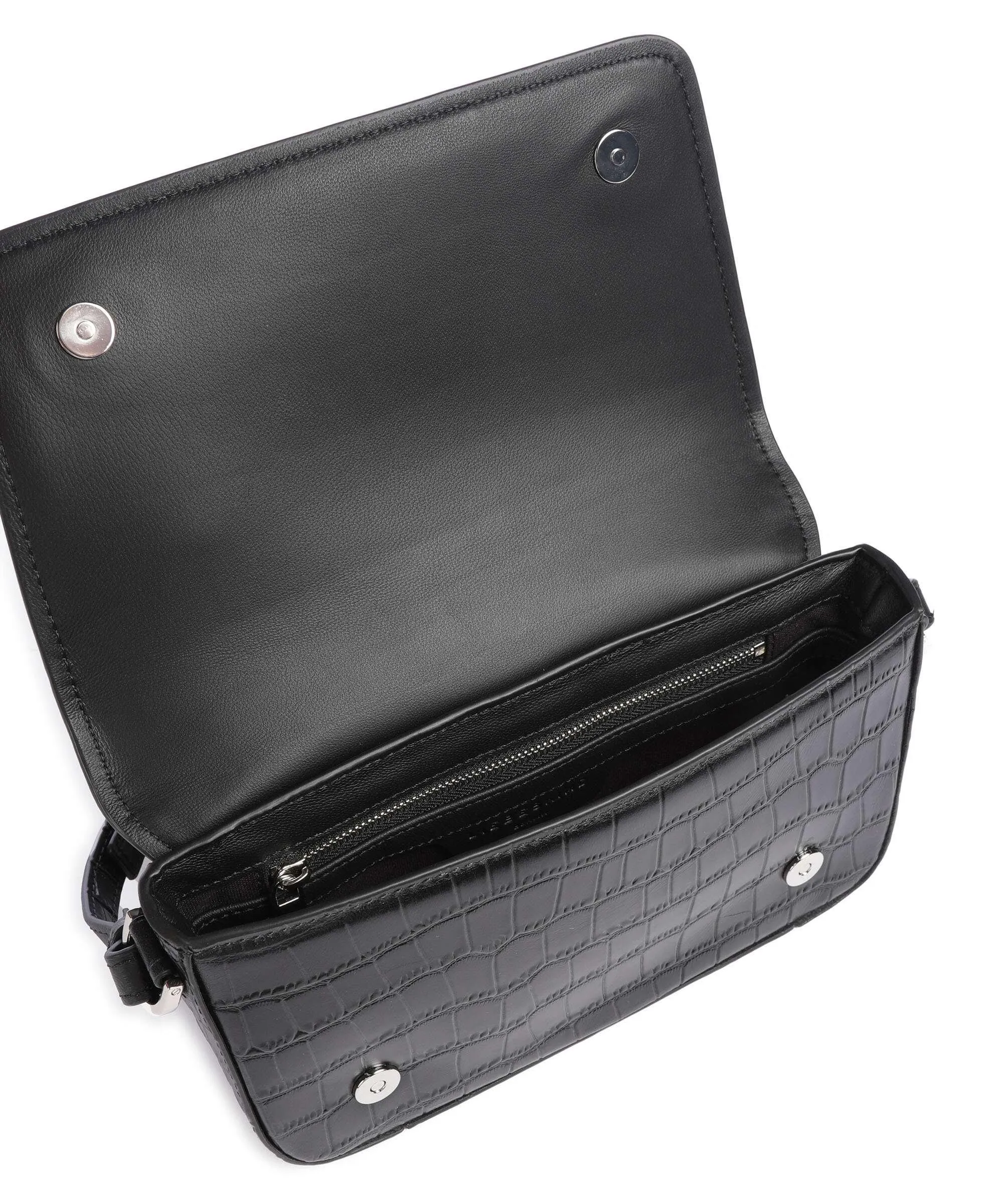  Liebeskind Chudy Croco S Borsa a tracolla pelle in rilievo nero  