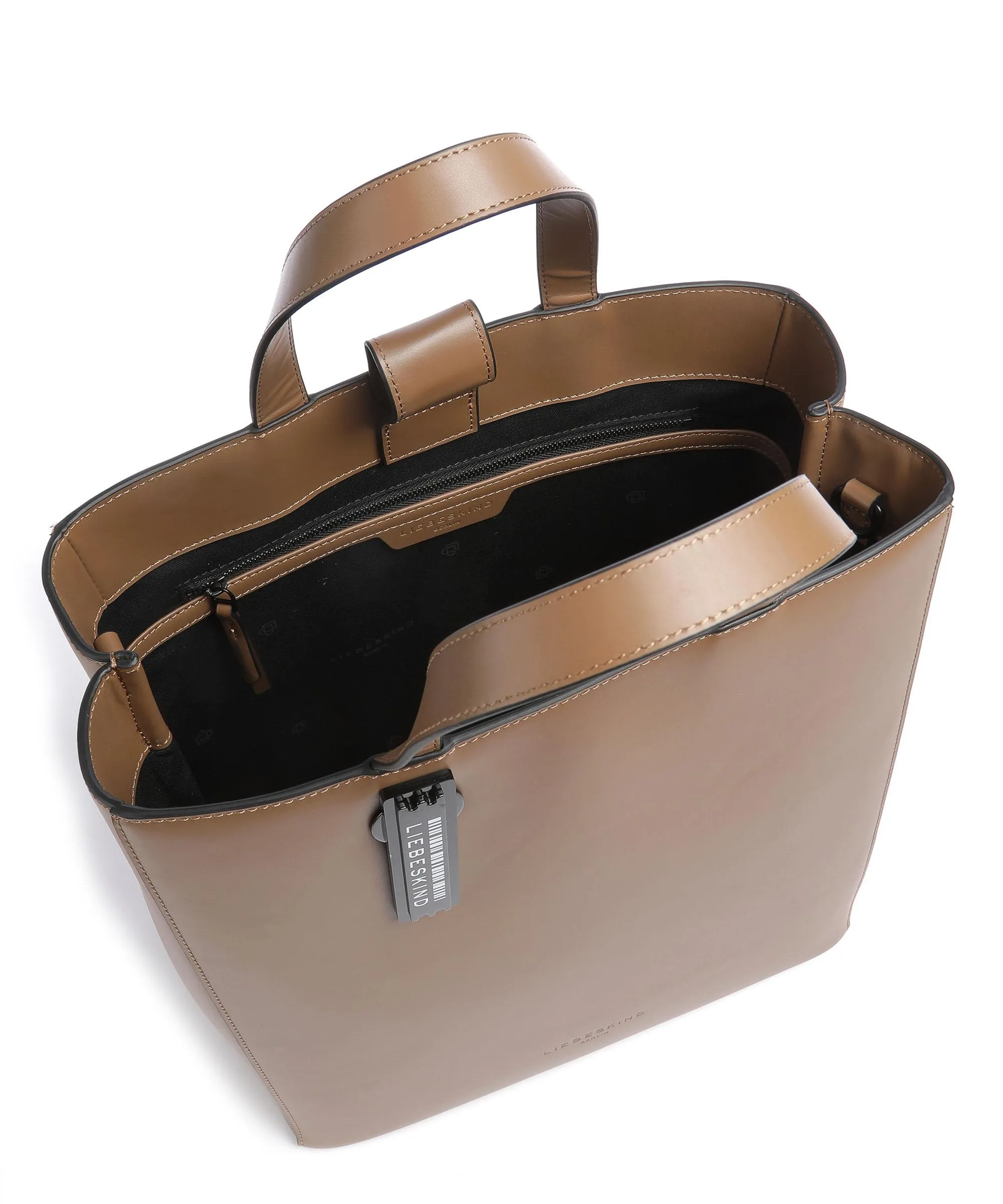  Liebeskind Paper Bag Carter M Borsa a mano pelle liscia marrone  