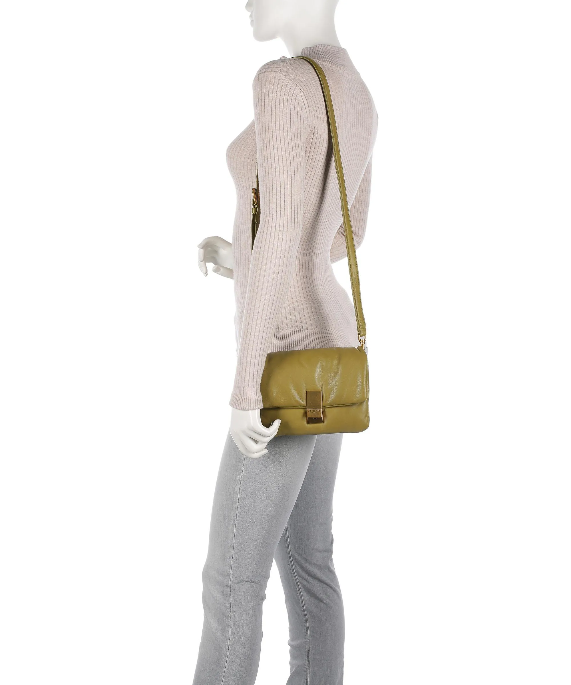  Liebeskind Patty S Borsa a spalla pelle di pecora verde-oliva  