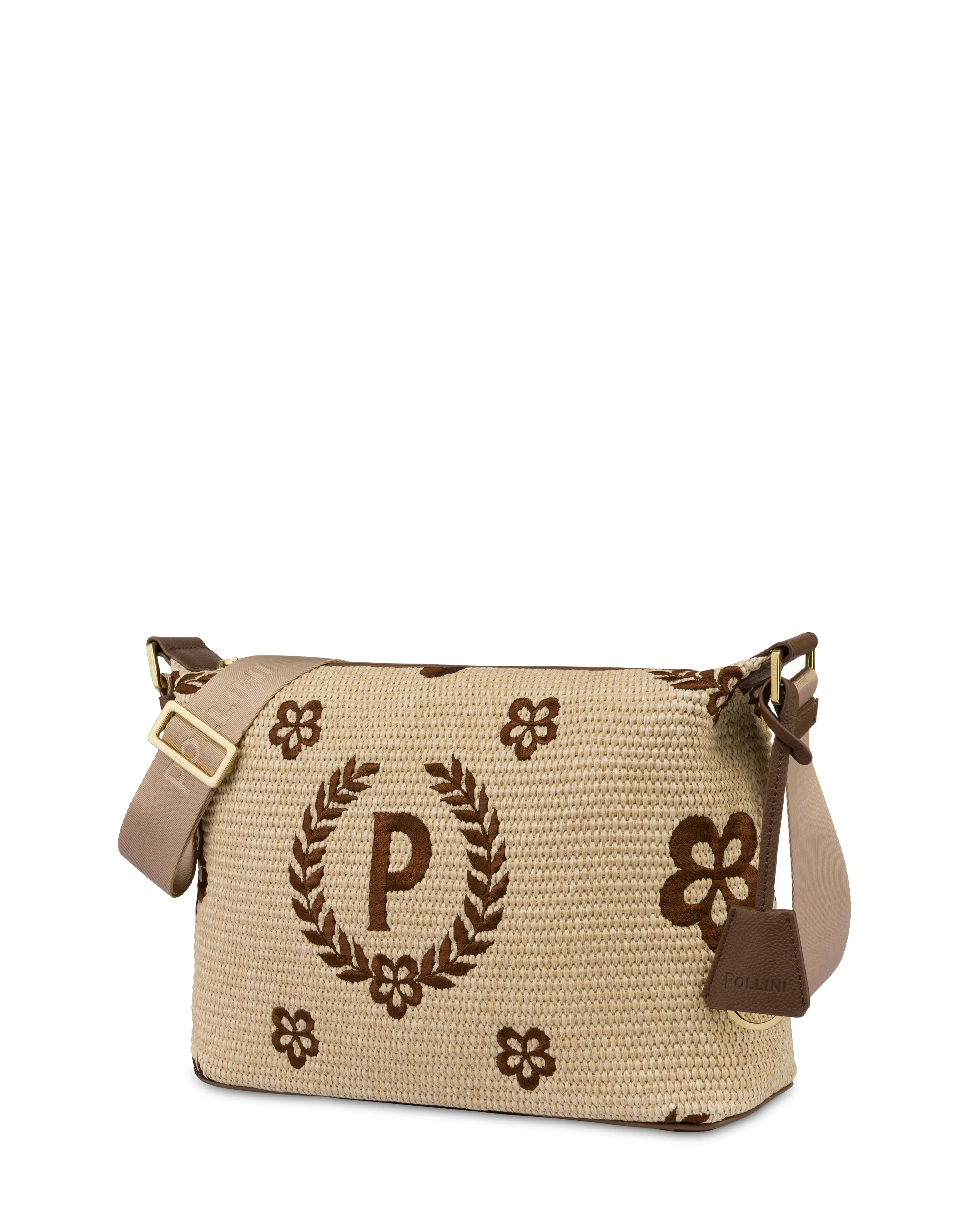     Linea Heritage Borsa A Tracolla In Paglia Macro Heritage Naturale/t.moro/marrone