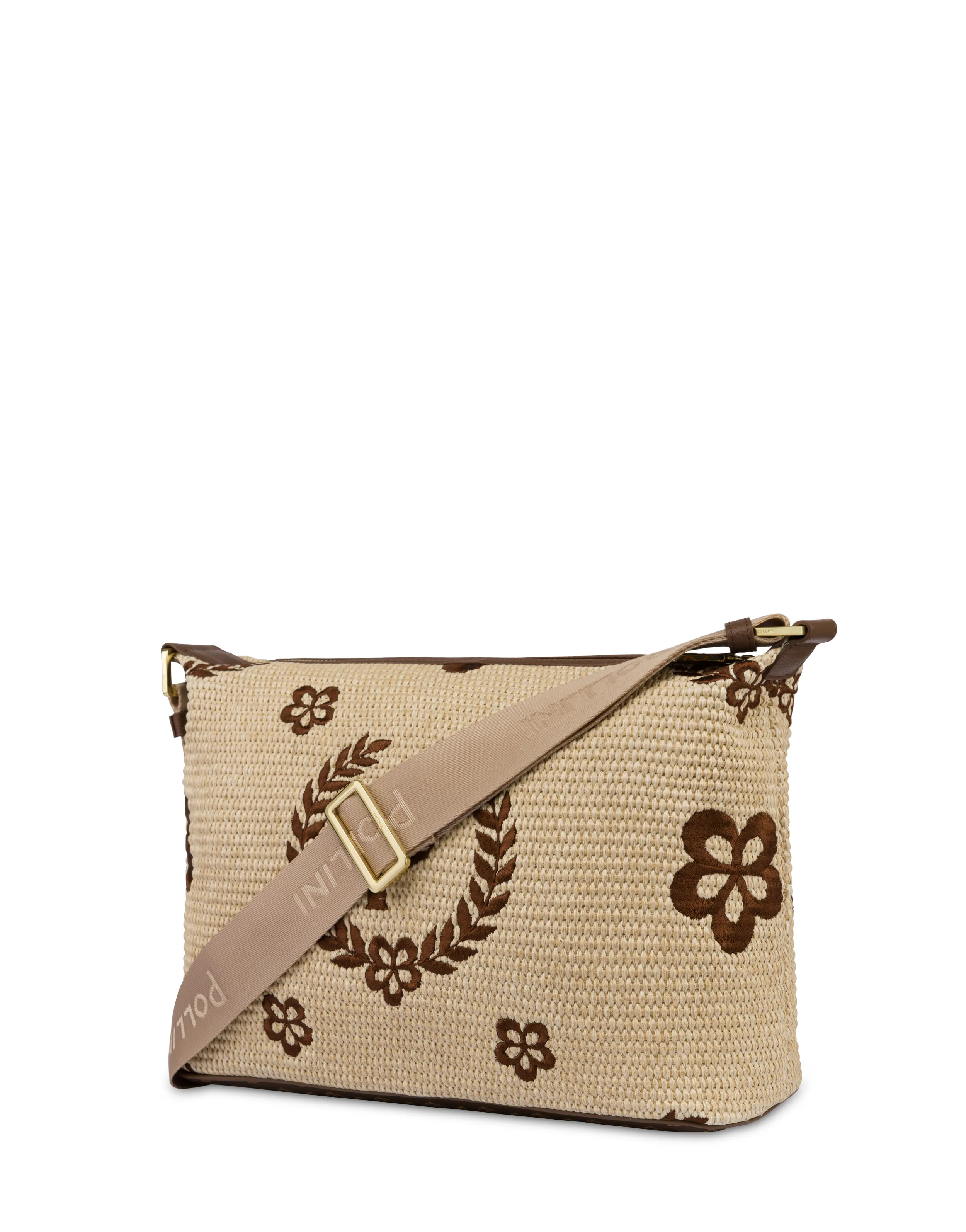     Linea Heritage Borsa A Tracolla In Paglia Macro Heritage Naturale/t.moro/marrone