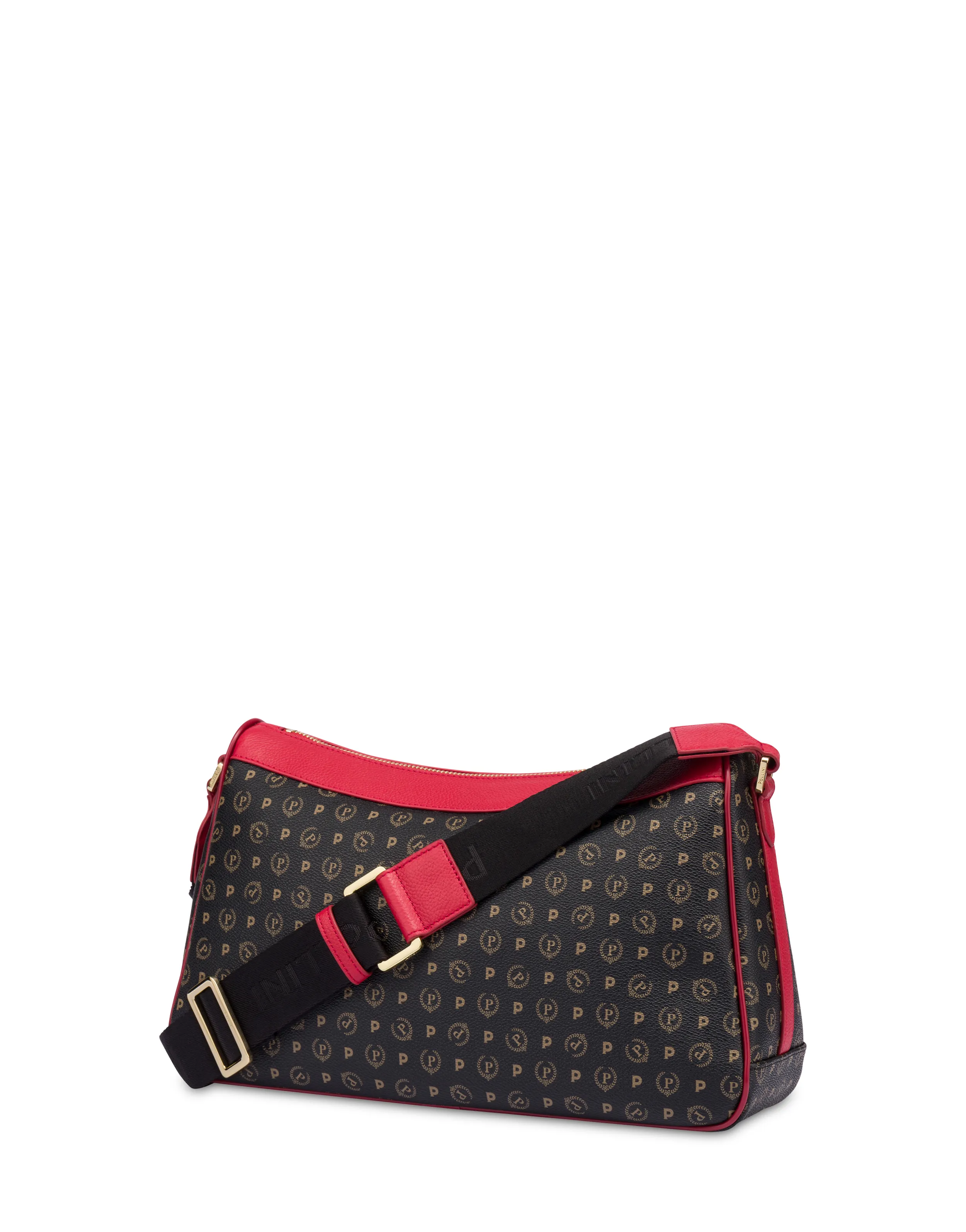     Linea Heritage Borsa A Tracolla In Pvc Heritage Logo Classic Nero/lacca