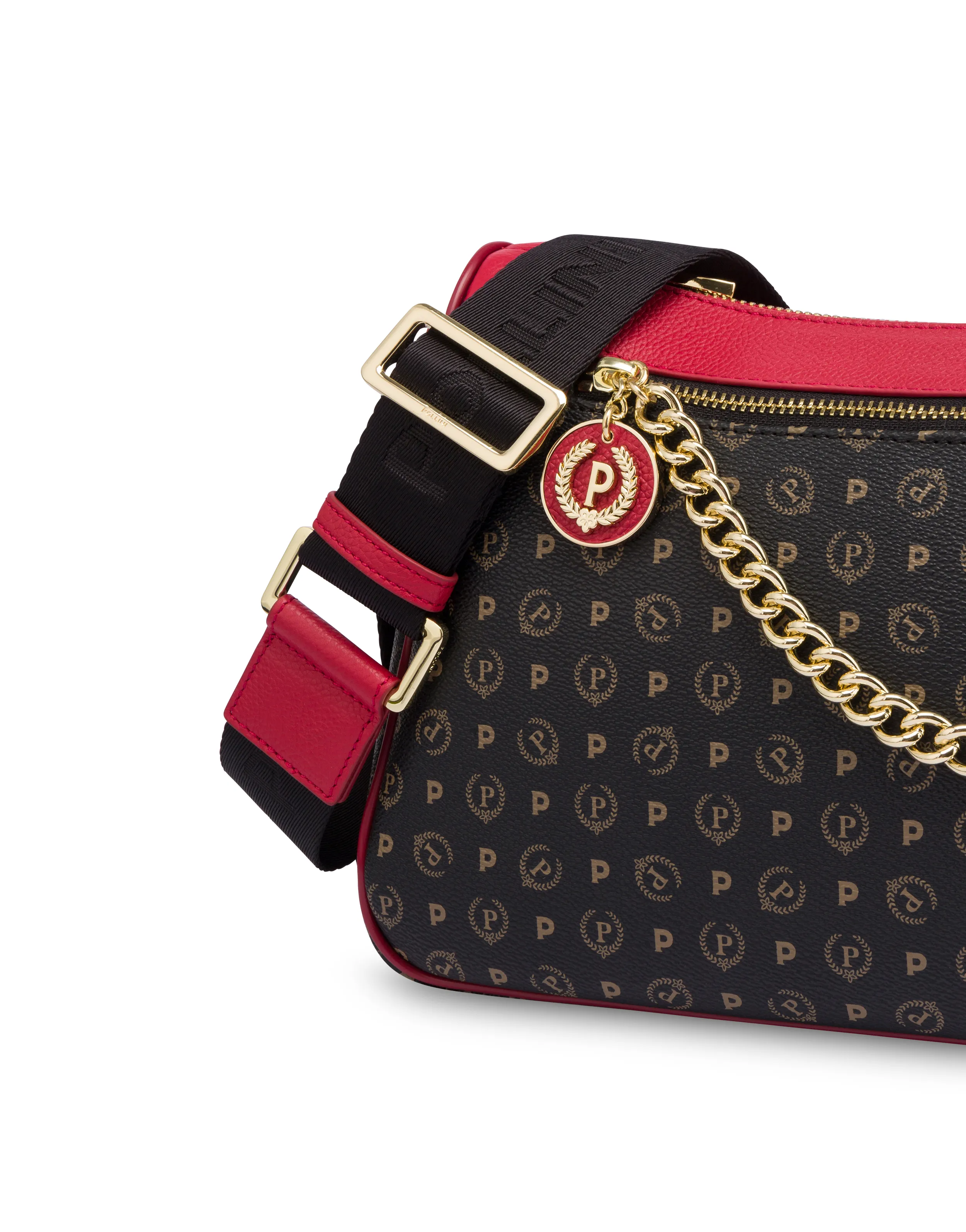     Linea Heritage Borsa A Tracolla In Pvc Heritage Logo Classic Nero/lacca
