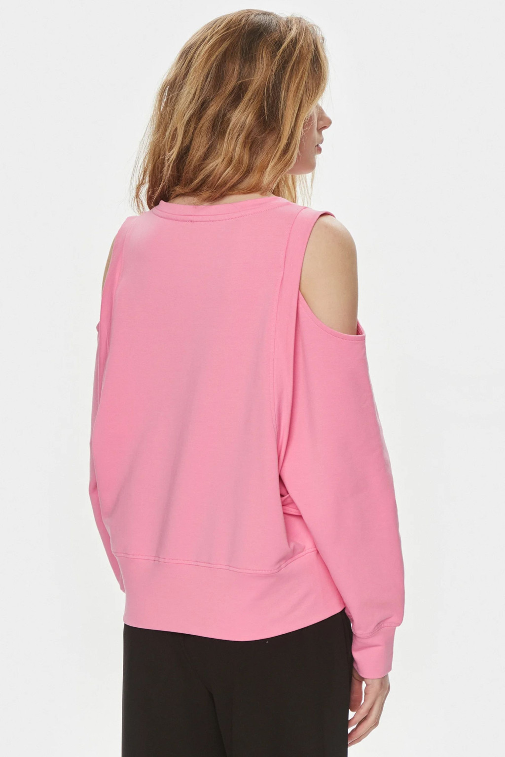LIU JO FELPA GIROCOLLO CON STRASS ROSA 4170