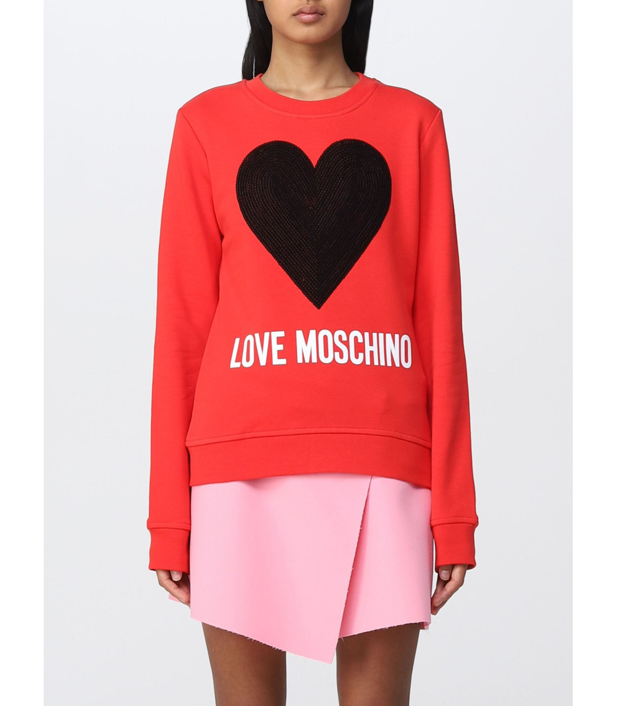 Love Moschino Donna Felpa A Girocollo