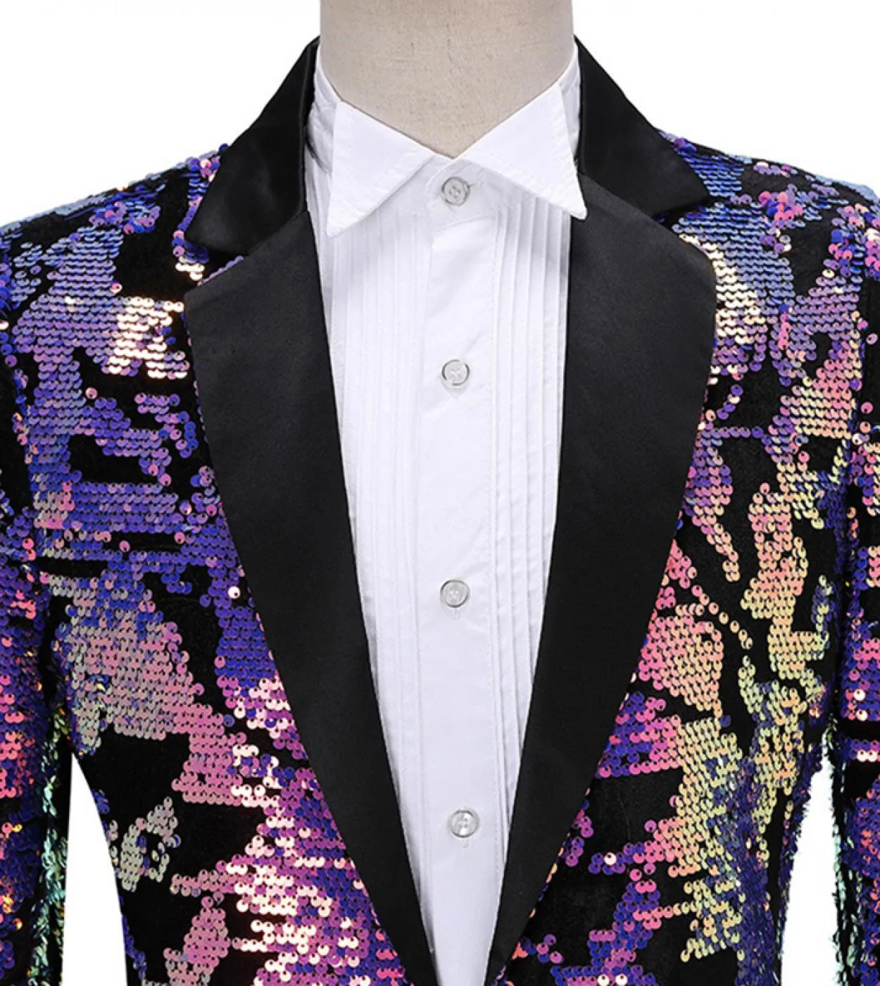 Luxury Brand Mens Blazer con paillettes Fashion Designer Dj Host Prom Nightclub Bar Blazer maschile Giacca da sposa Fantasia col