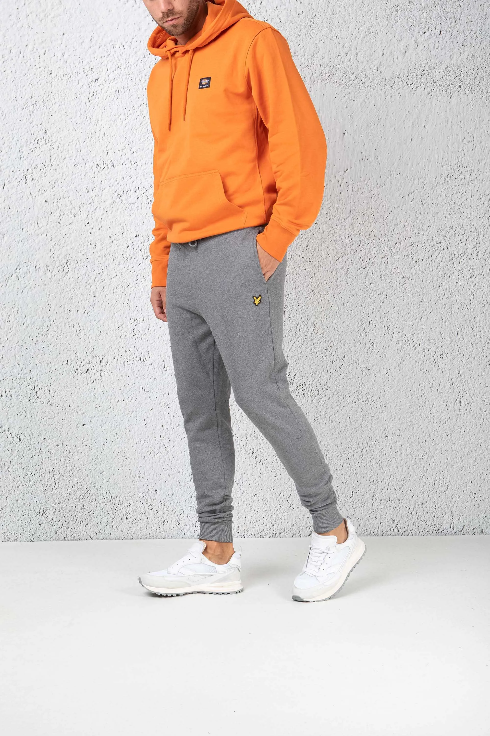 Lyle & Scott Pantalone In Felpa Grigio Uomo