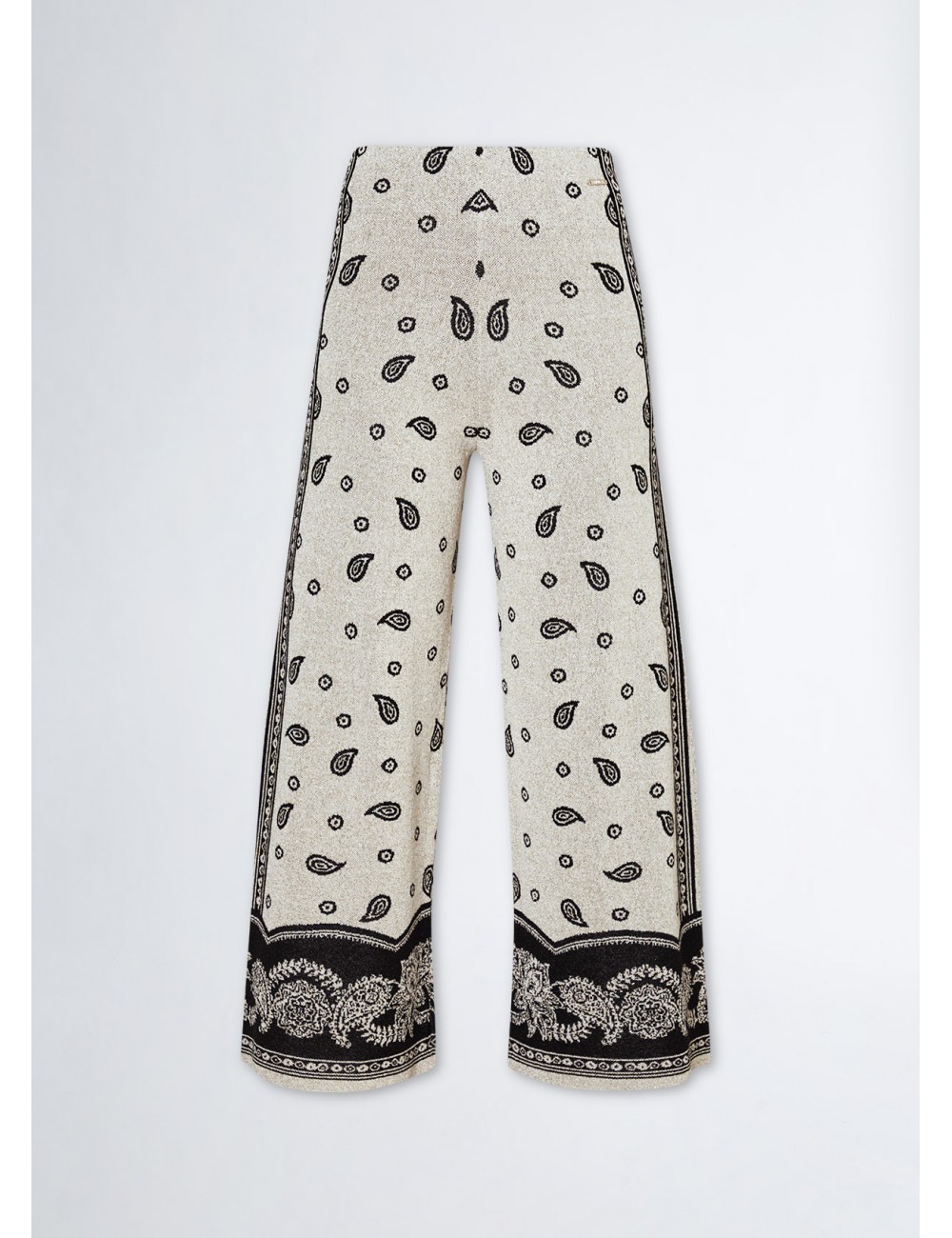 MA4239 PANTALONE IN MAGLIA JACQUARD LIU JO DONNA PANTALONI MORBIDI WOMAN