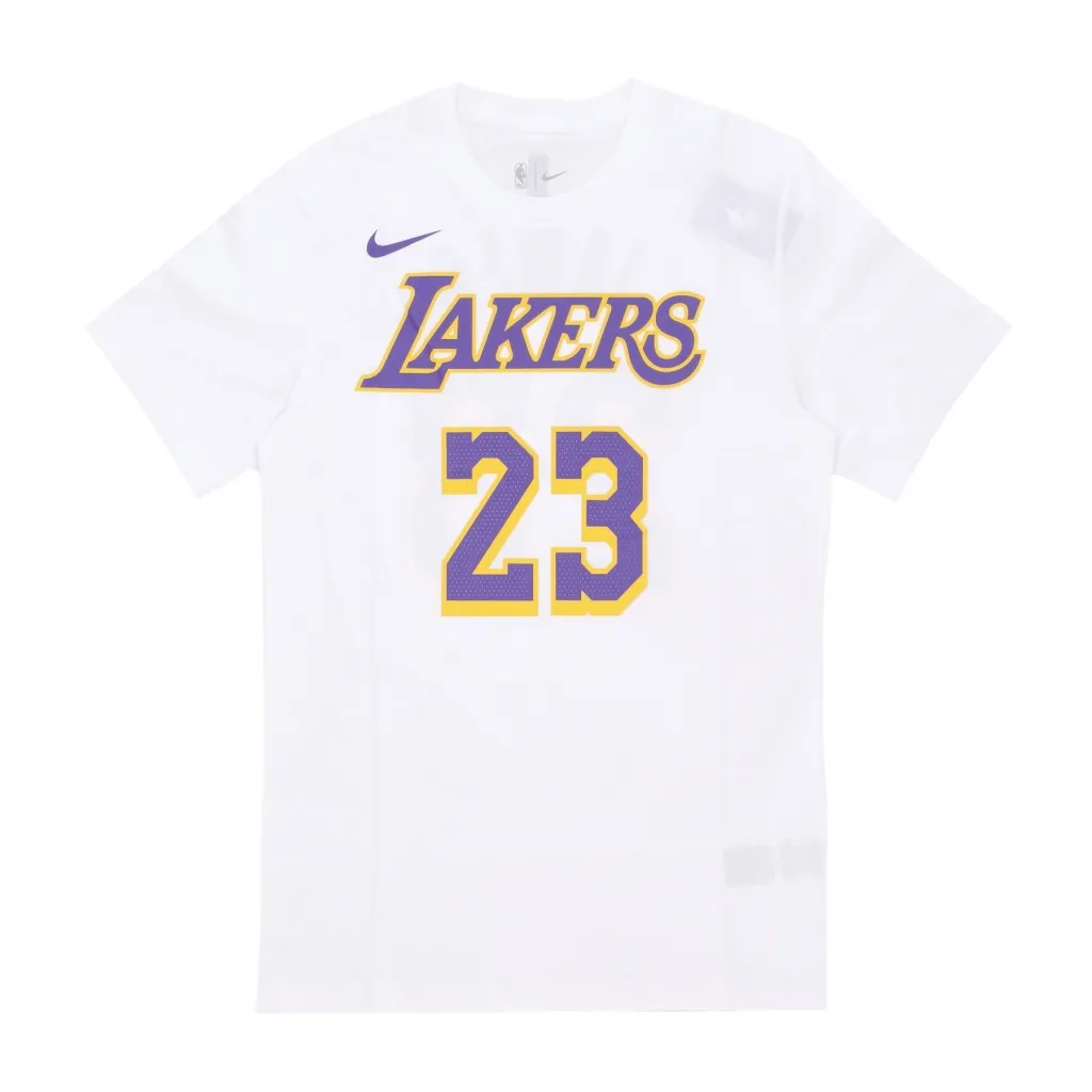 maglietta uomo nba essential tee no 23 lebron james loslak WHITE