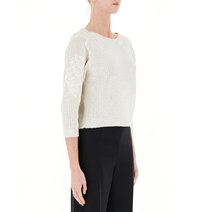 Maglione con pizzo