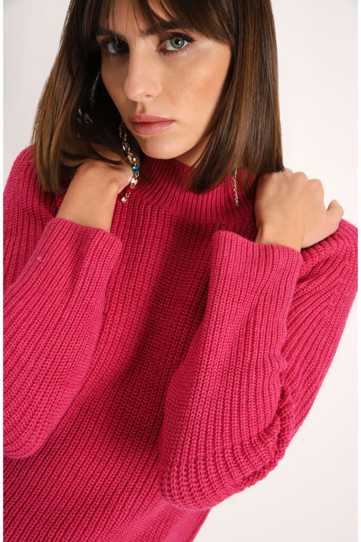 Maglione cropped a coste