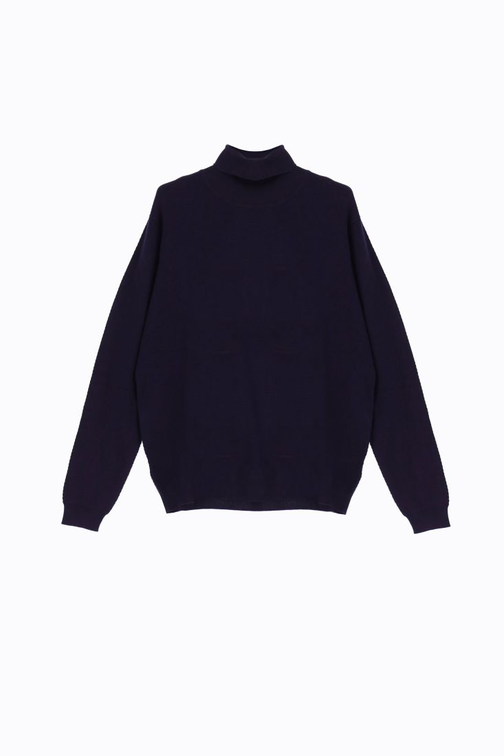 Maglione oversize monocolour a collo alto