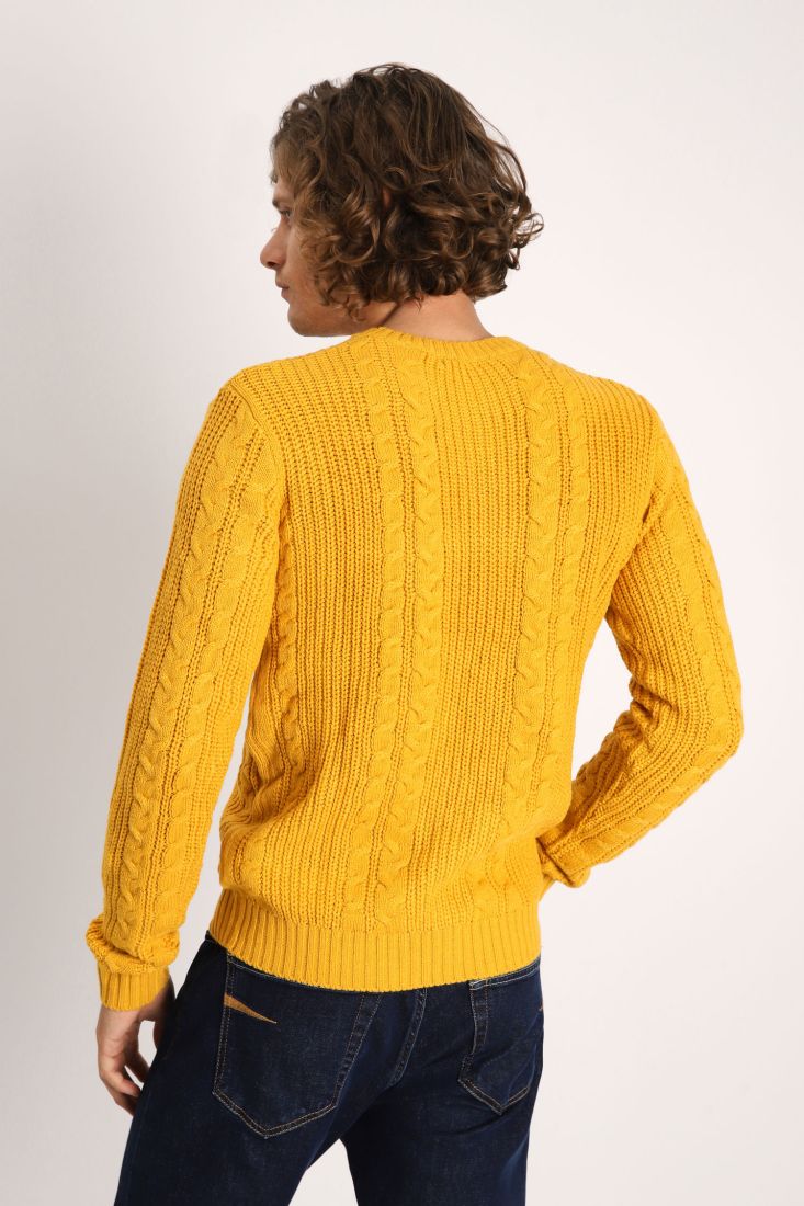 Maglione oversize tinta unita intrecciato