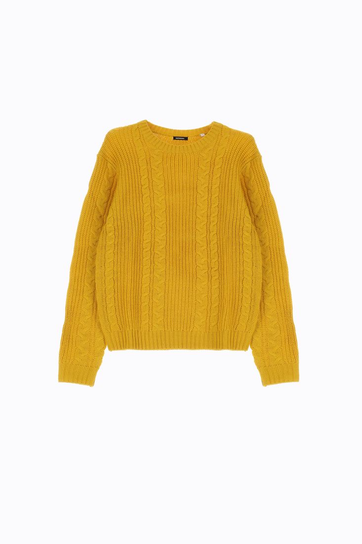 Maglione oversize tinta unita intrecciato