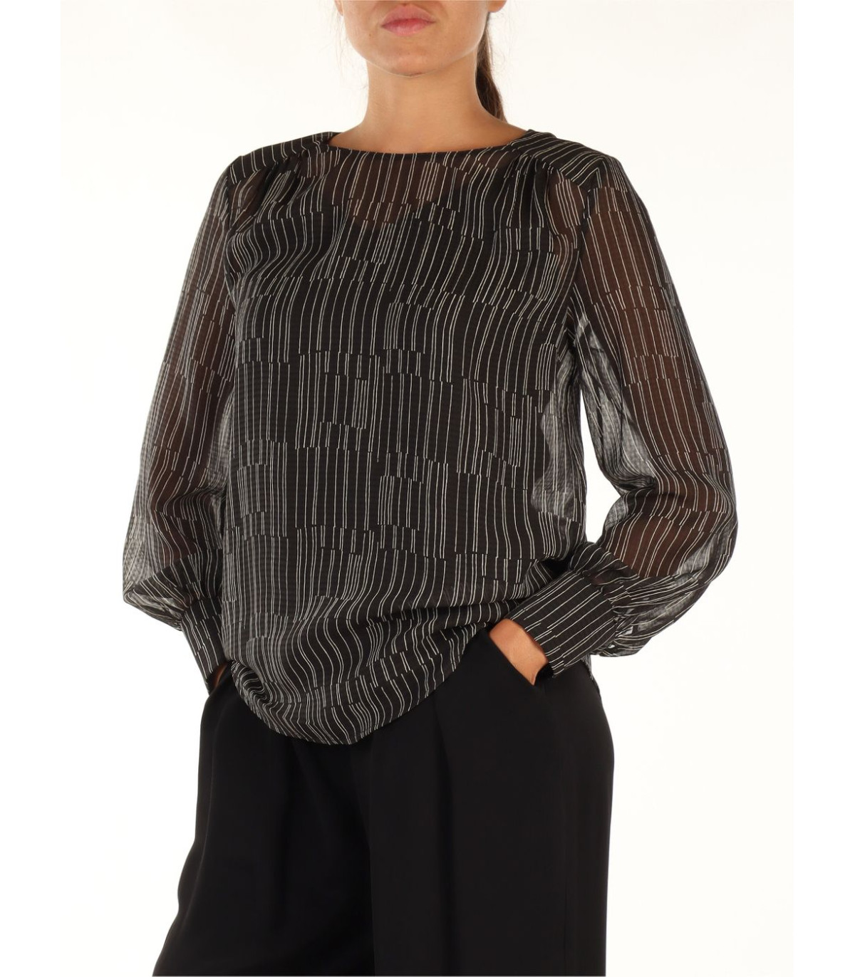 Manila Grace Donna Blusa Manica lunga