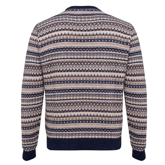 MCS maglione uomo modern fair isle colore sand jacquard
