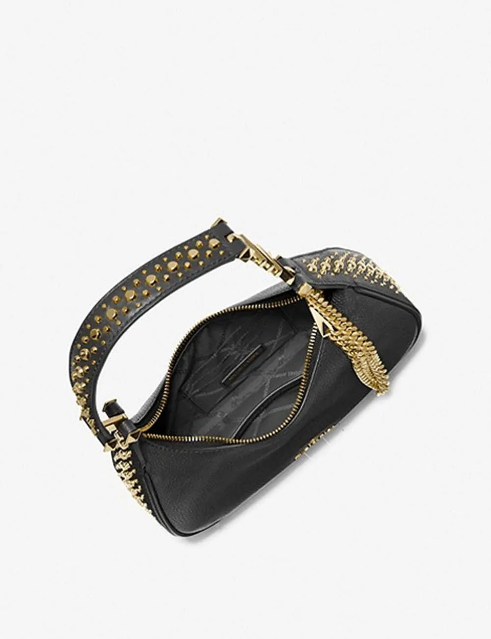Michael Kors     Borsa a tracolla Piper piccola in pelle martellata Nero