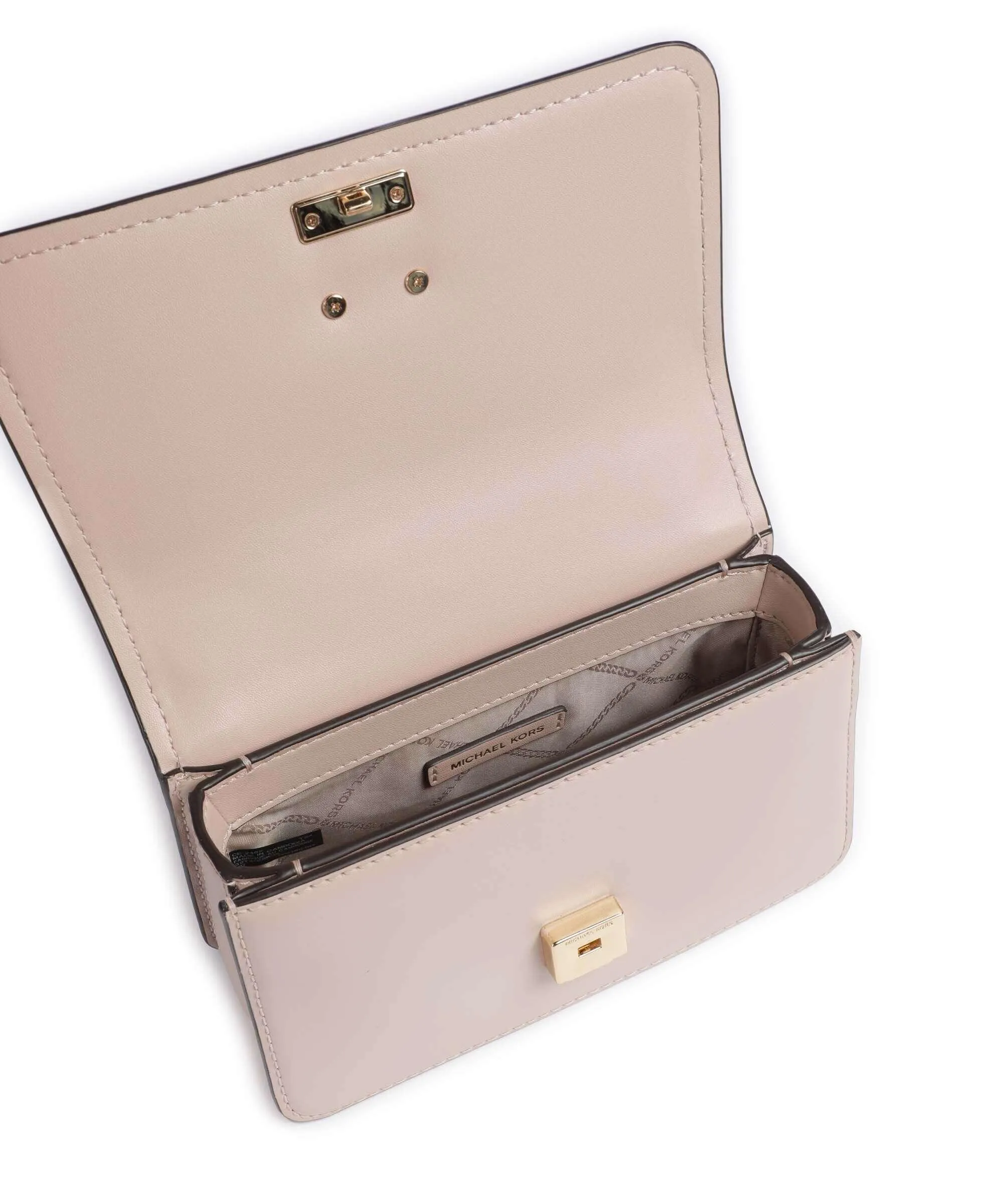  Michael Kors Delancey Borsa a tracolla pelle di vacchetta finemente grana rosa antico  