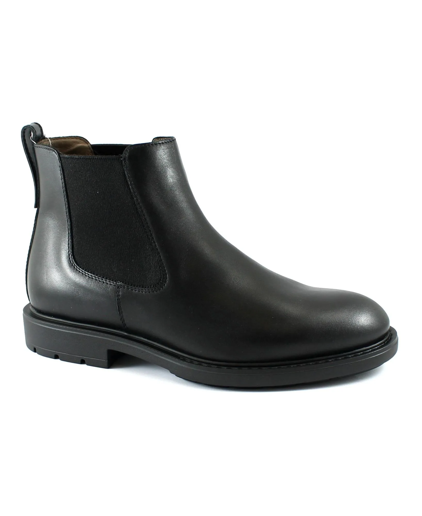 NERO GIARDINI 01663 nero scarpe uomo stivaletti beatles pelle elastici