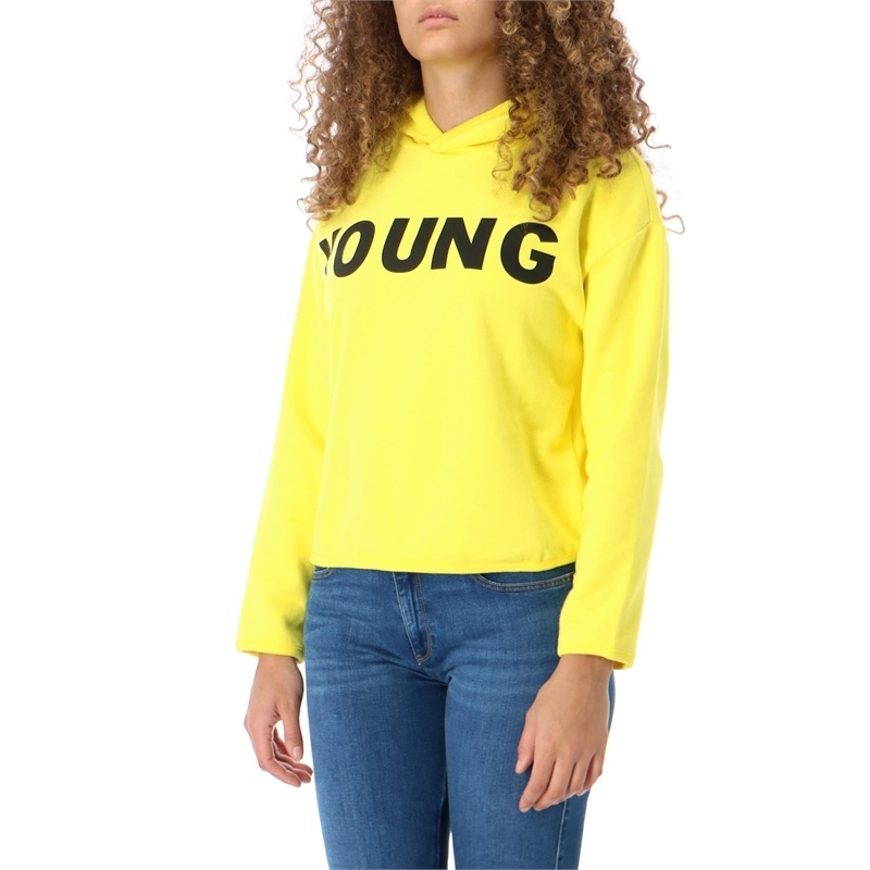 Only Felpa donna con capuccio onlNeo Neon