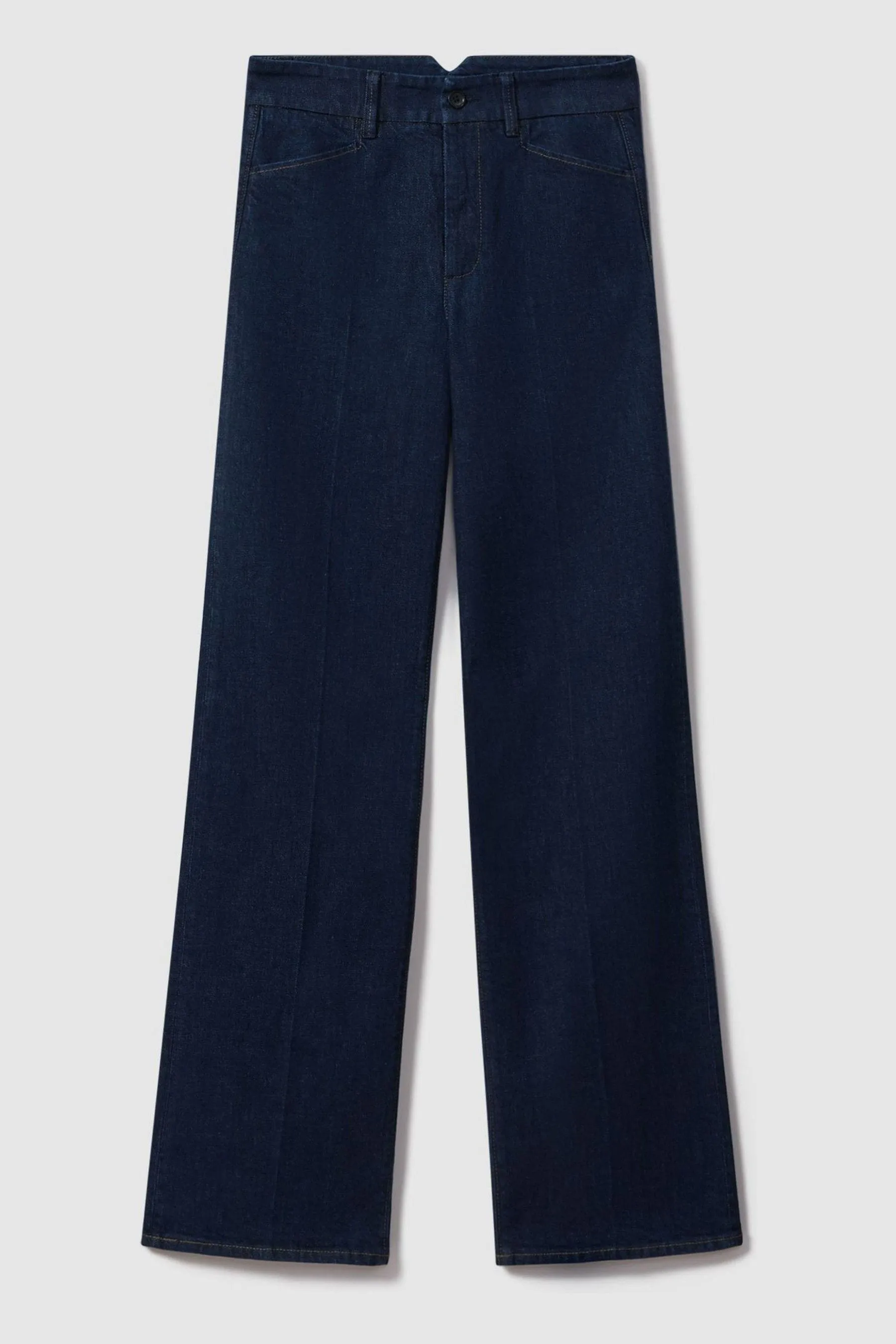 Paige - Jeans a gamba larga a vita alta    