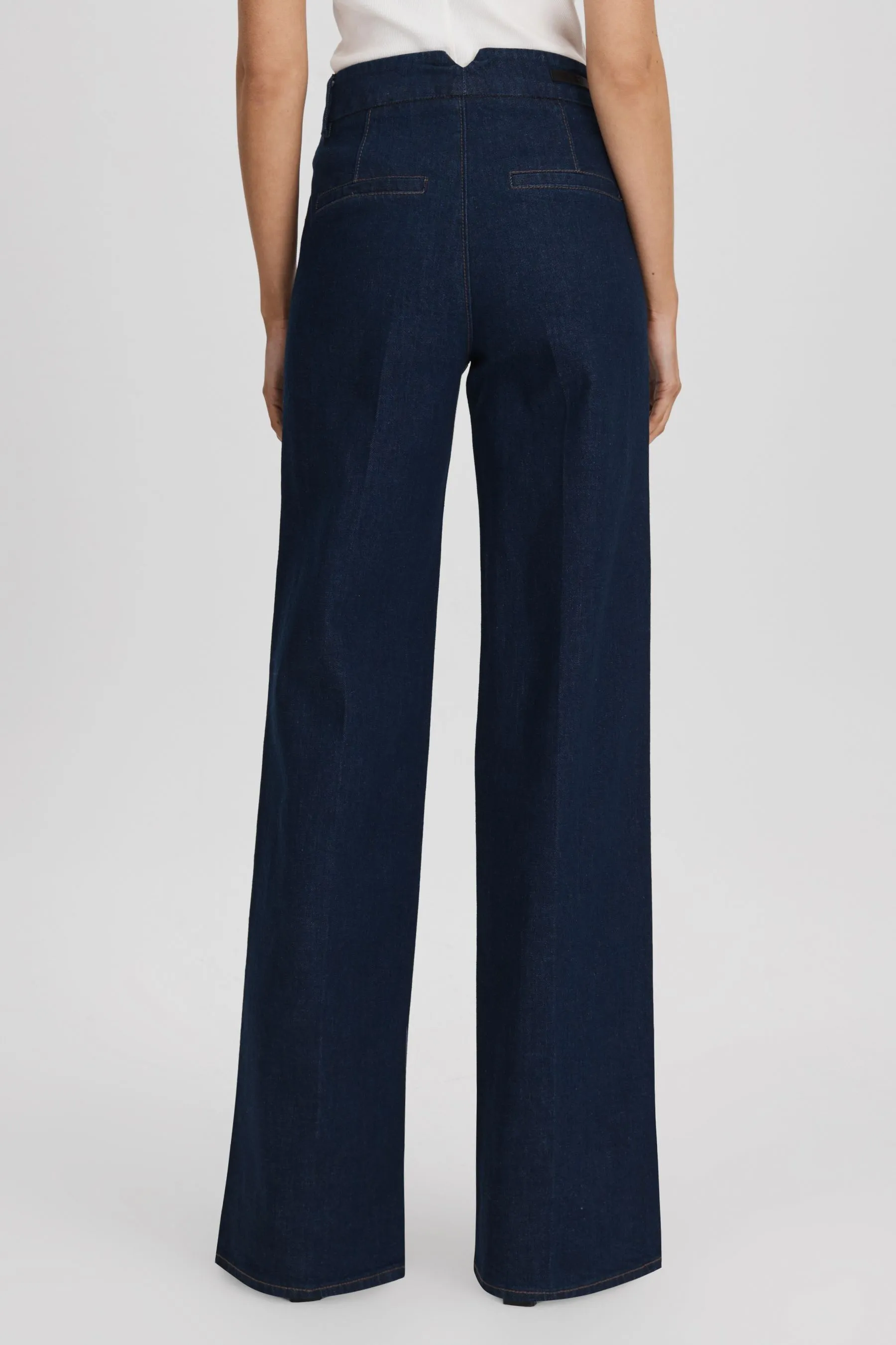 Paige - Jeans a gamba larga a vita alta    