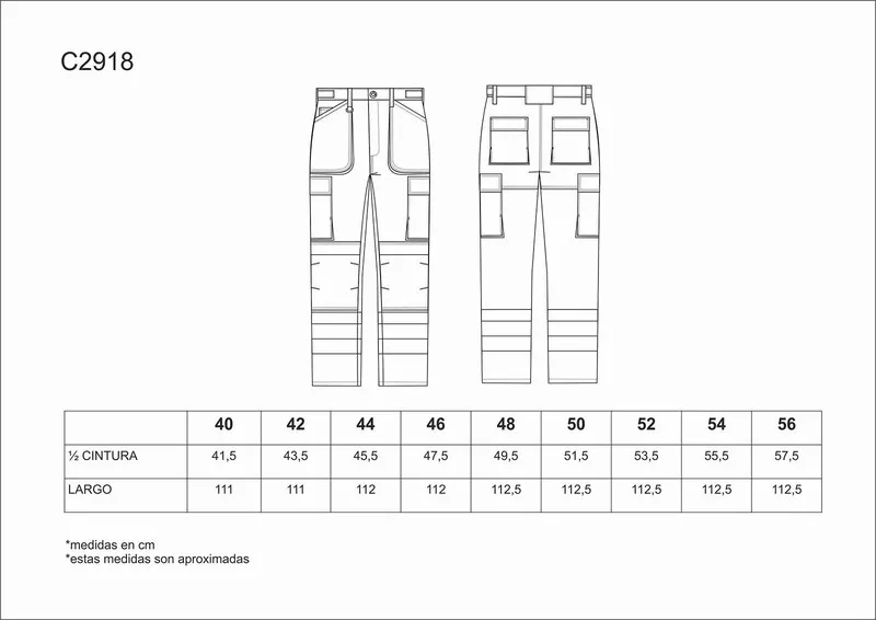 Pantaloni multi-tasca combinati ad alta visibilità Nastri riflettenti di diverse dimensioni Nero Giallo AV