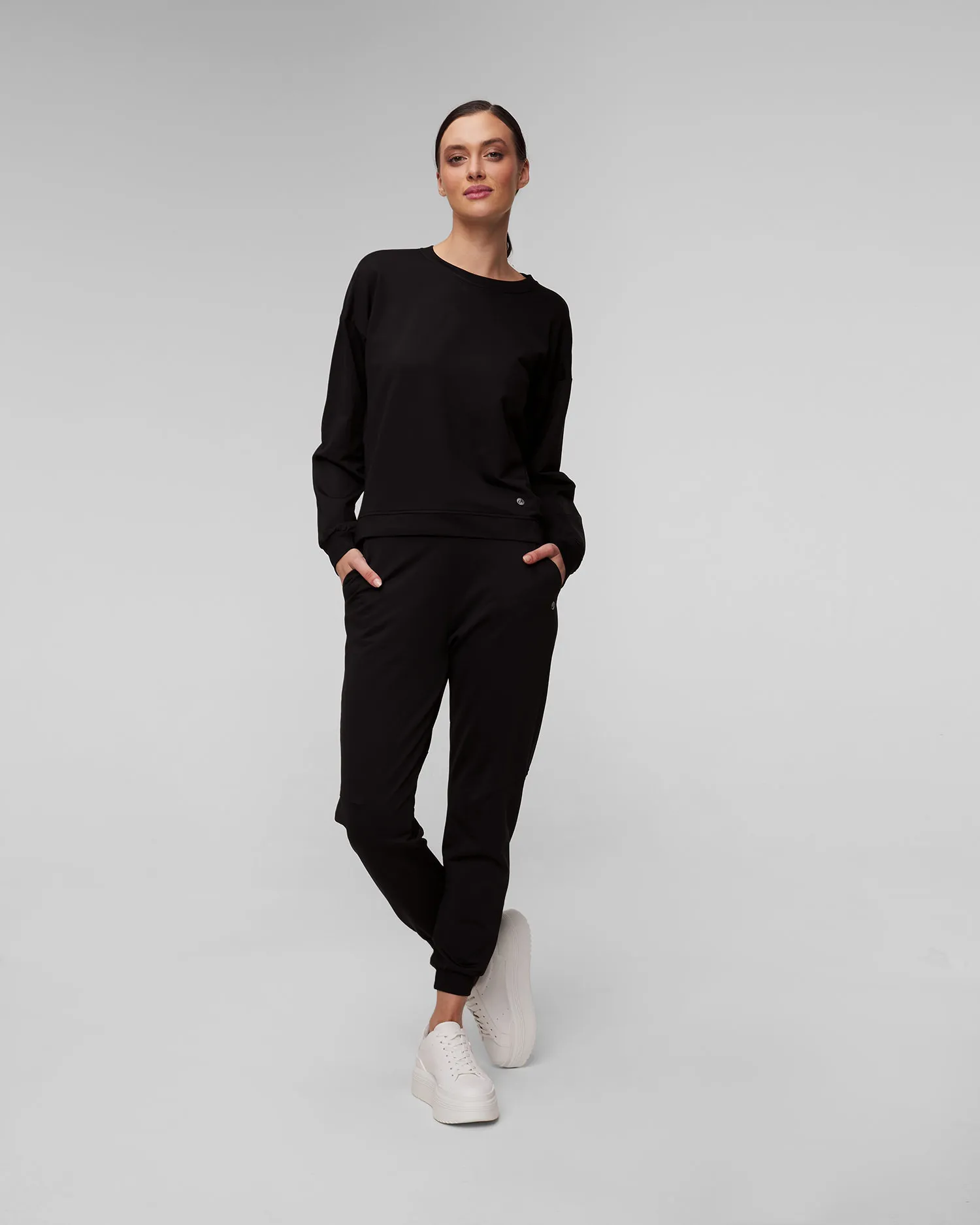 Pantaloni neri da tuta da donna Deha D02636-10009