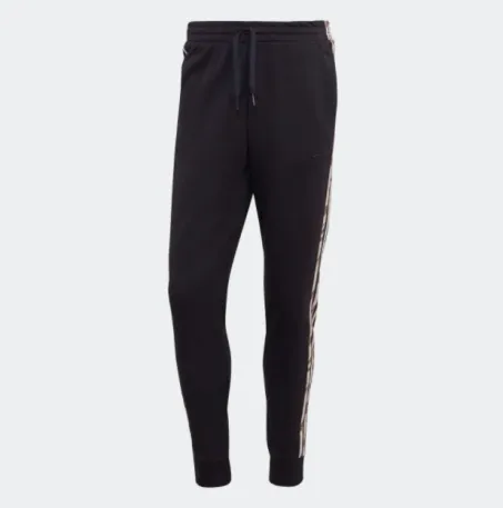 Pantaloni Uomo Essentials French Terry Camo Print HE1871 Nero