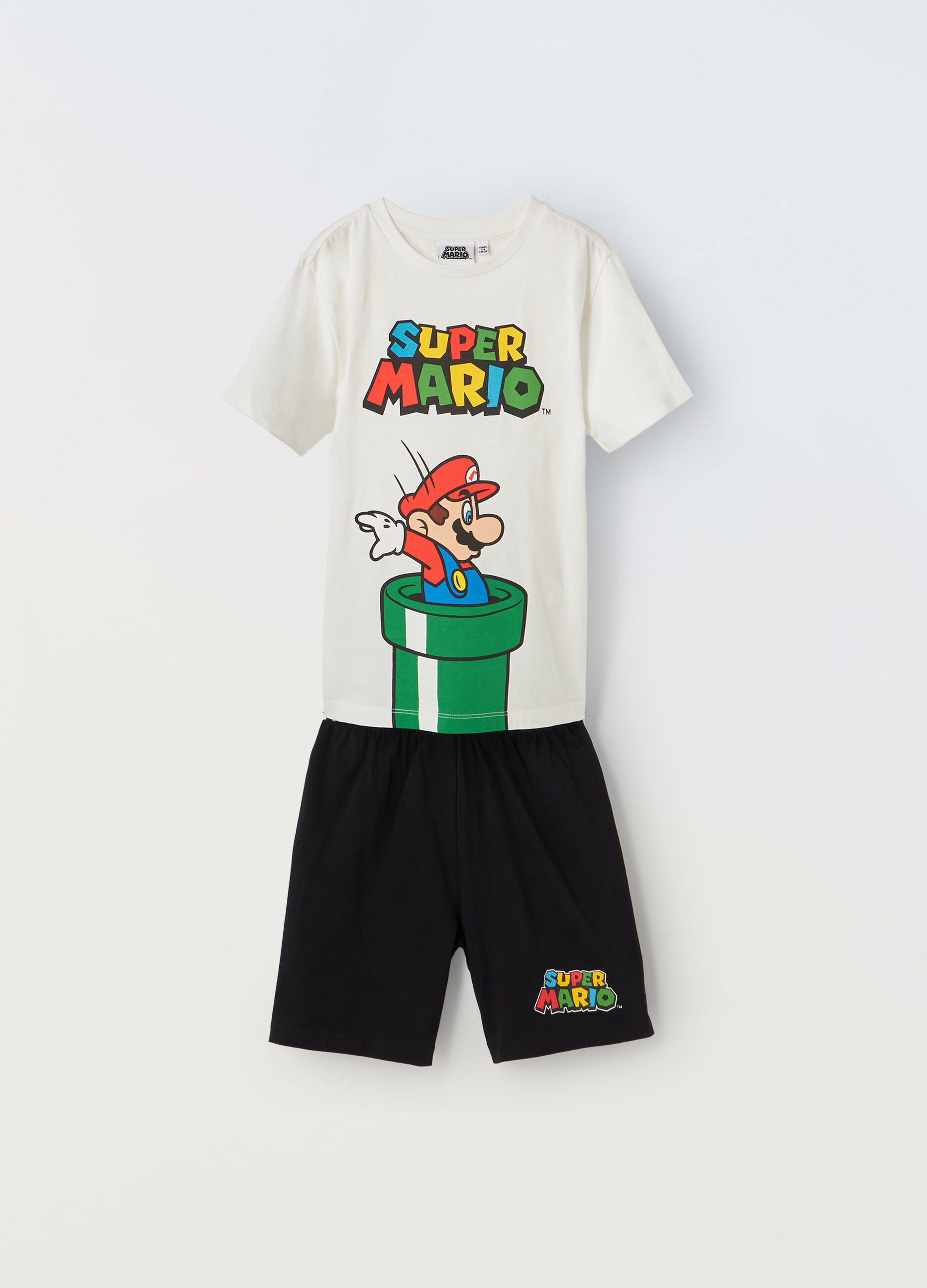Pigiama corto in puro cotone bambino