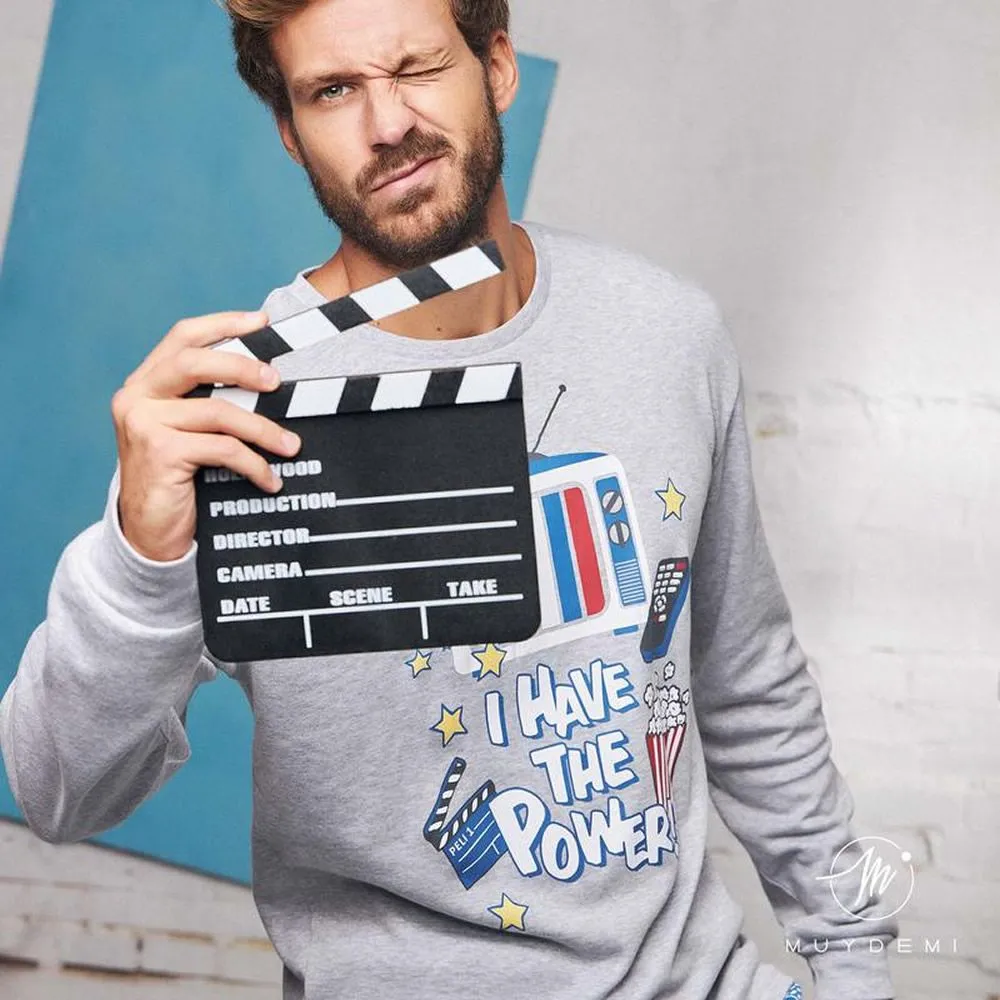 pigiama da uomo caldo cotone 330032 popcorn muydemi 